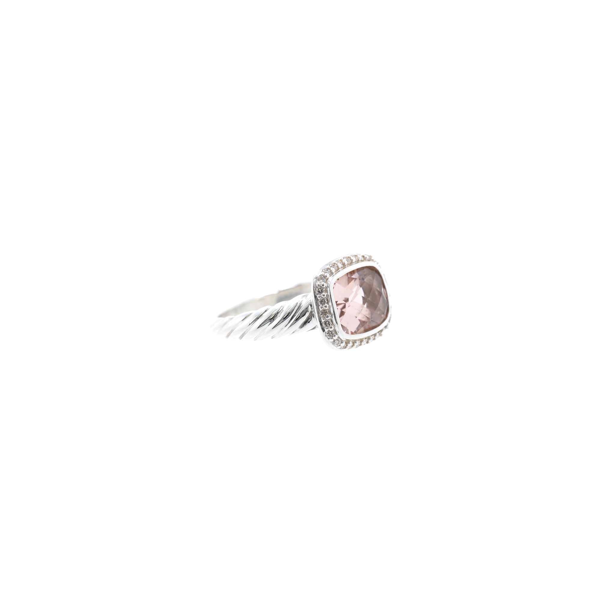 David Yurman Morganite & Diamond Noblesse Cocktail Ring