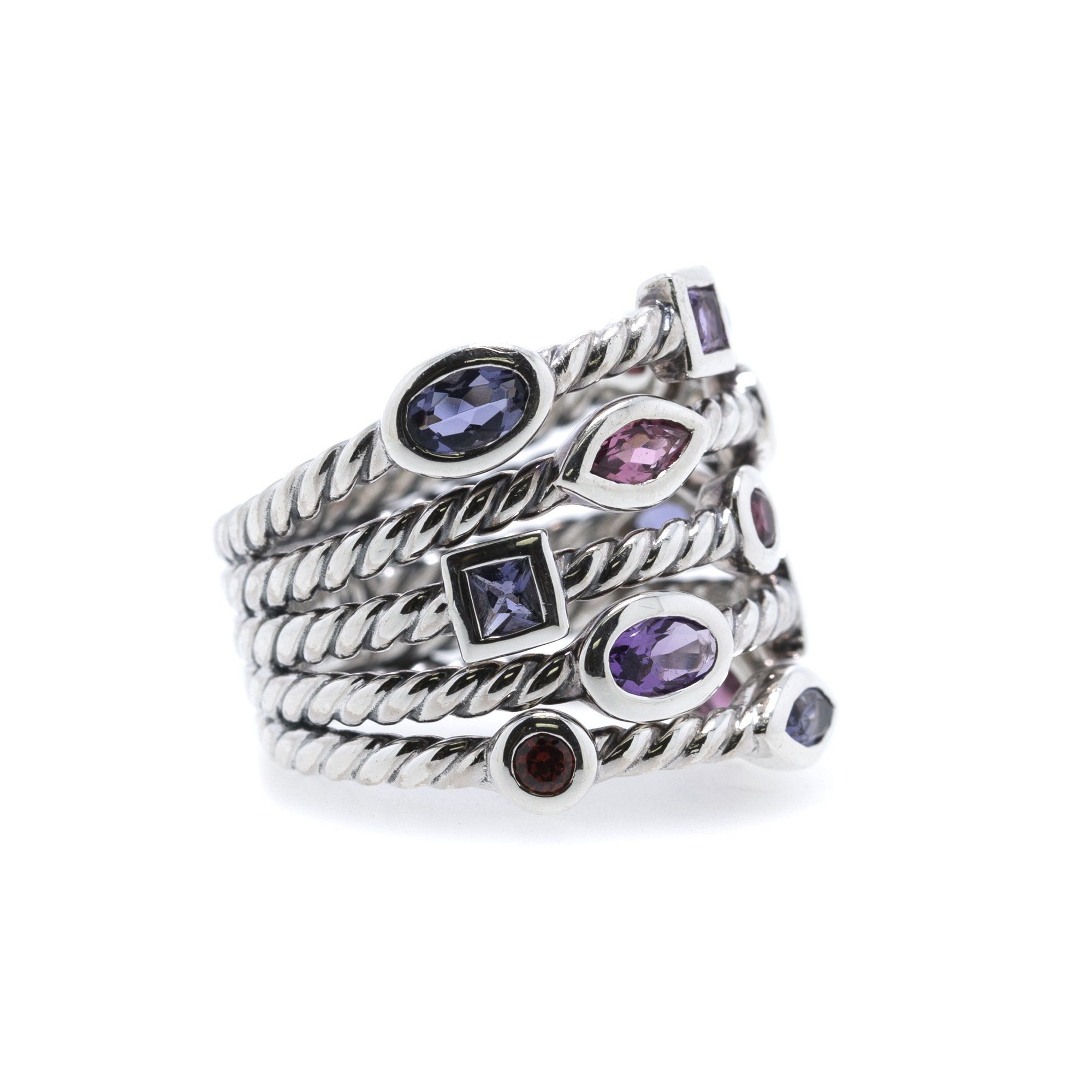 David Yurman Multistone Five Row Confetti Ring