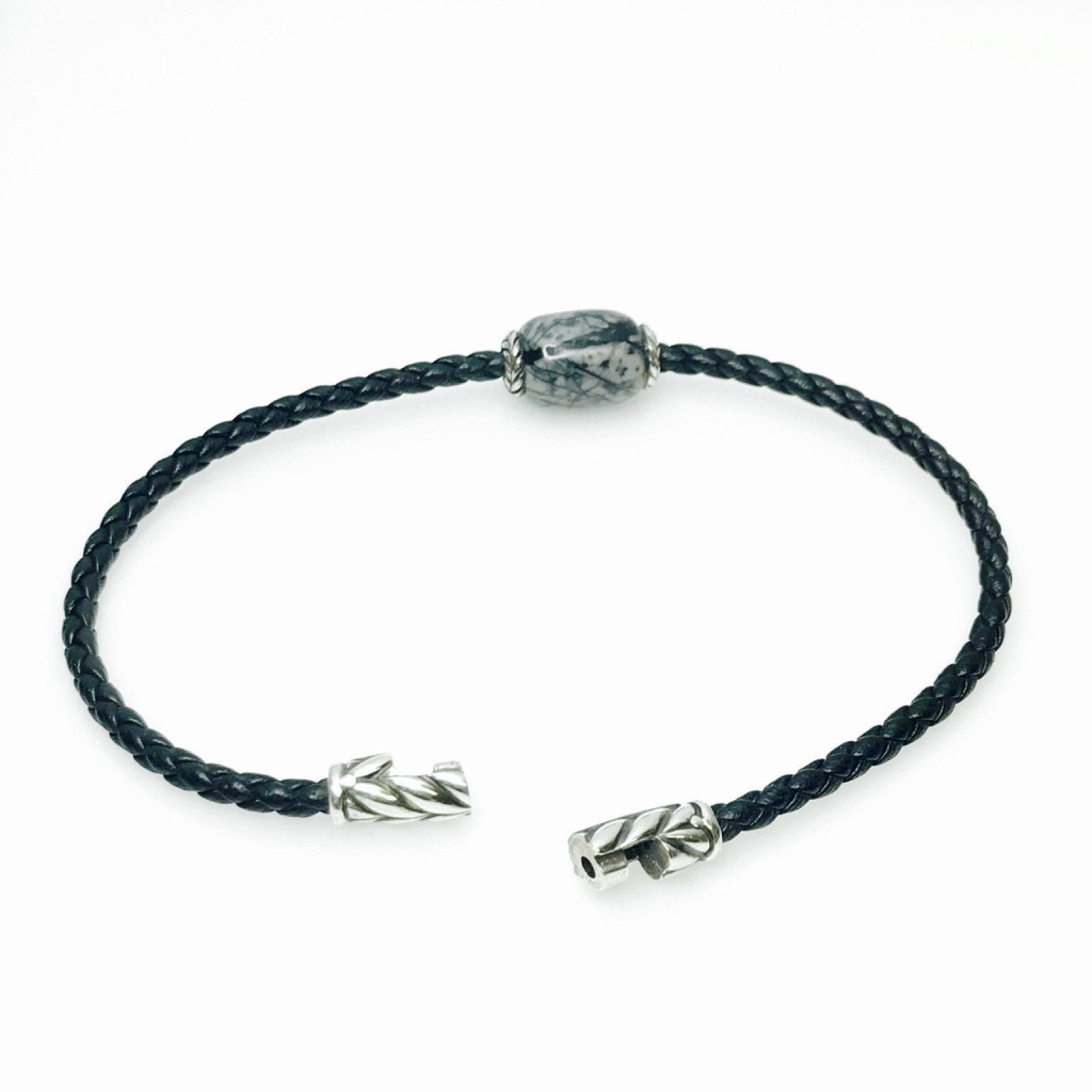 David Yurman Ojime Black Braided Leather Bracelet