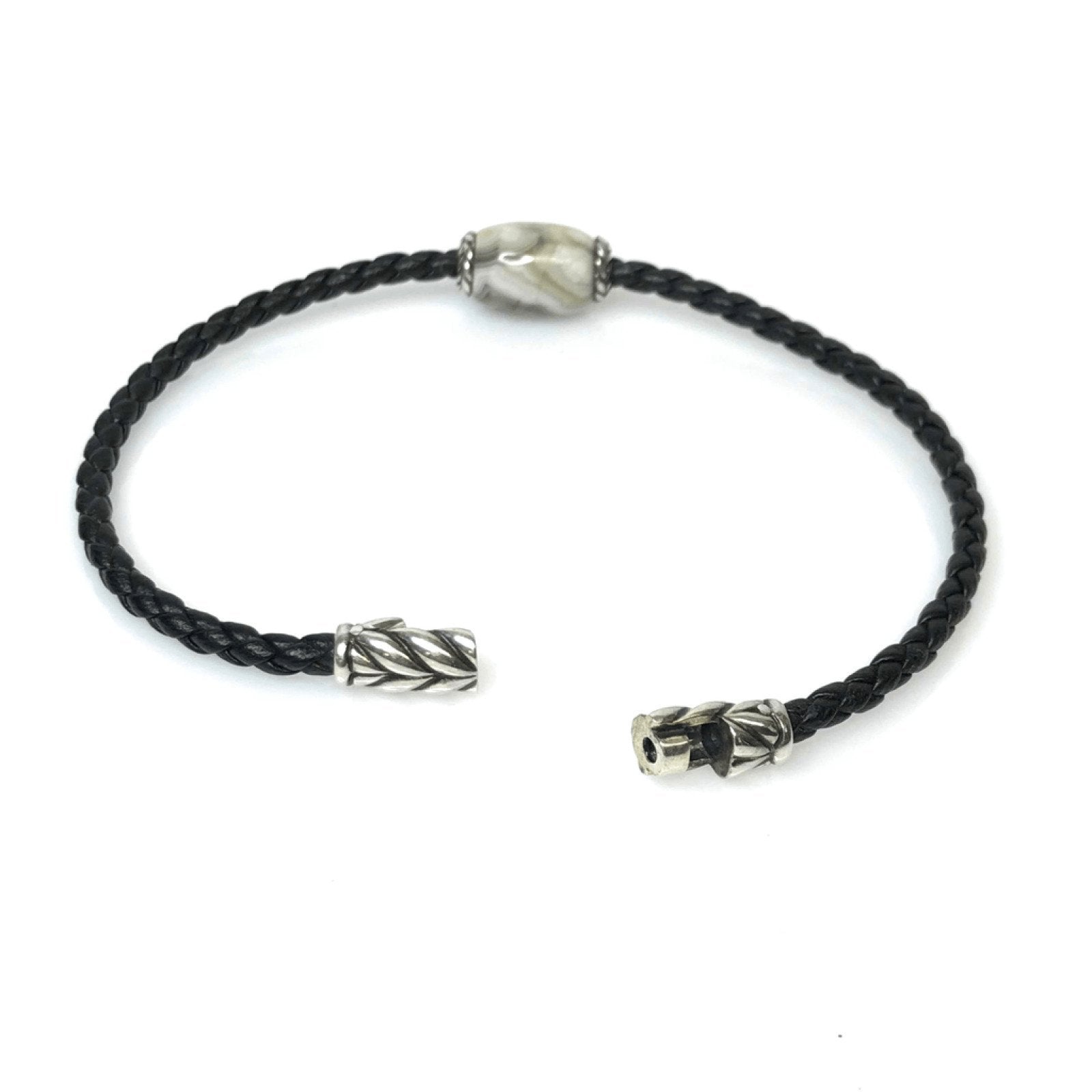 David Yurman Ojime Black Leather Bracelet