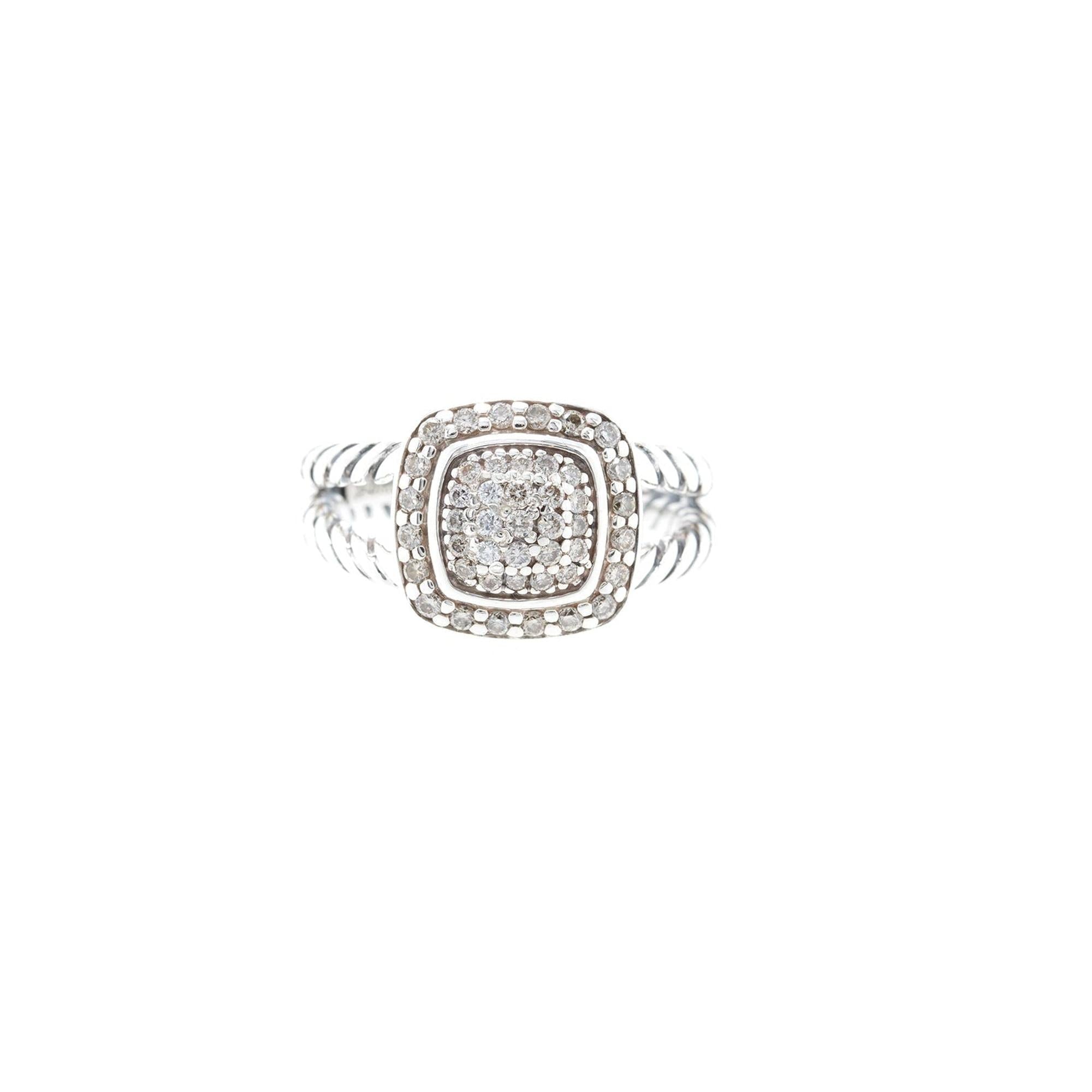 David Yurman Pave Diamond Petite Albion Ring