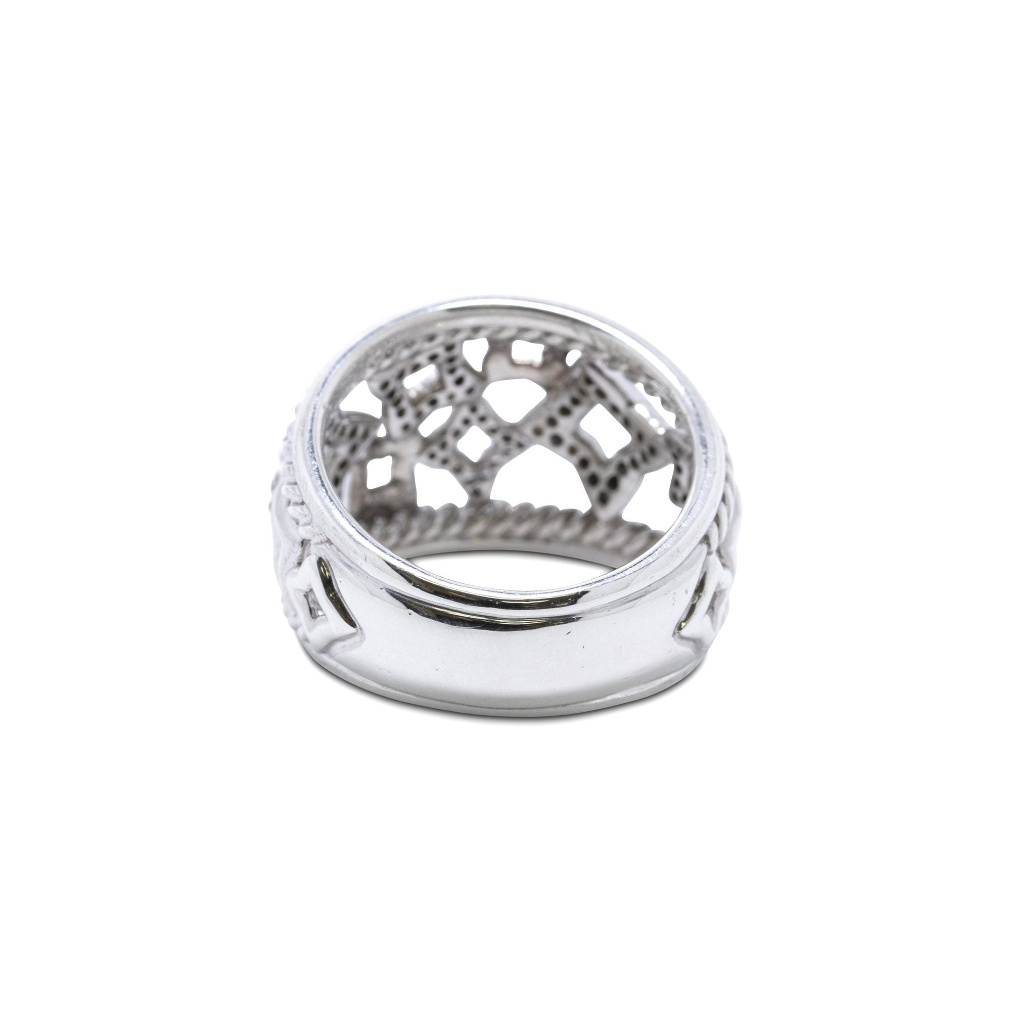 David Yurman Pave Diamond Quatrefoil Ring