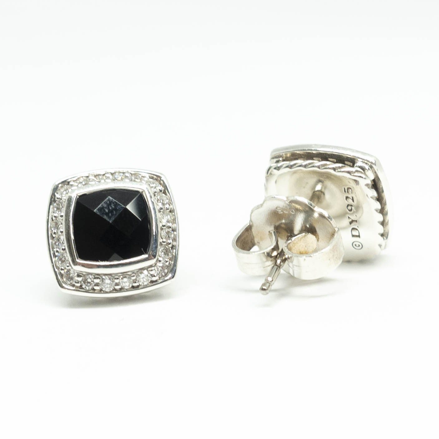 David Yurman Petite Albion Earrings with Black Onyx and Diamonds