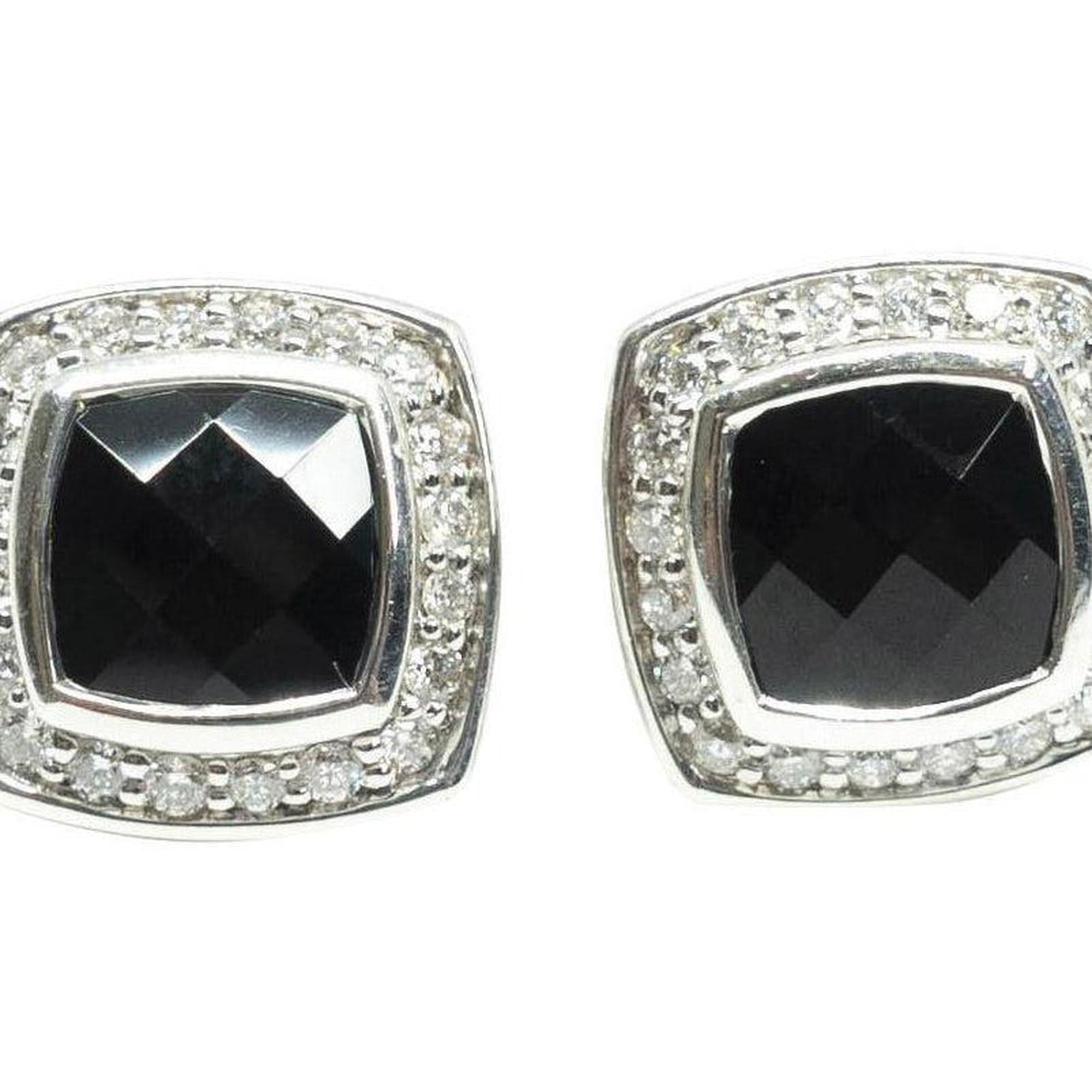 David Yurman Petite Albion Earrings with Black Onyx and Diamonds