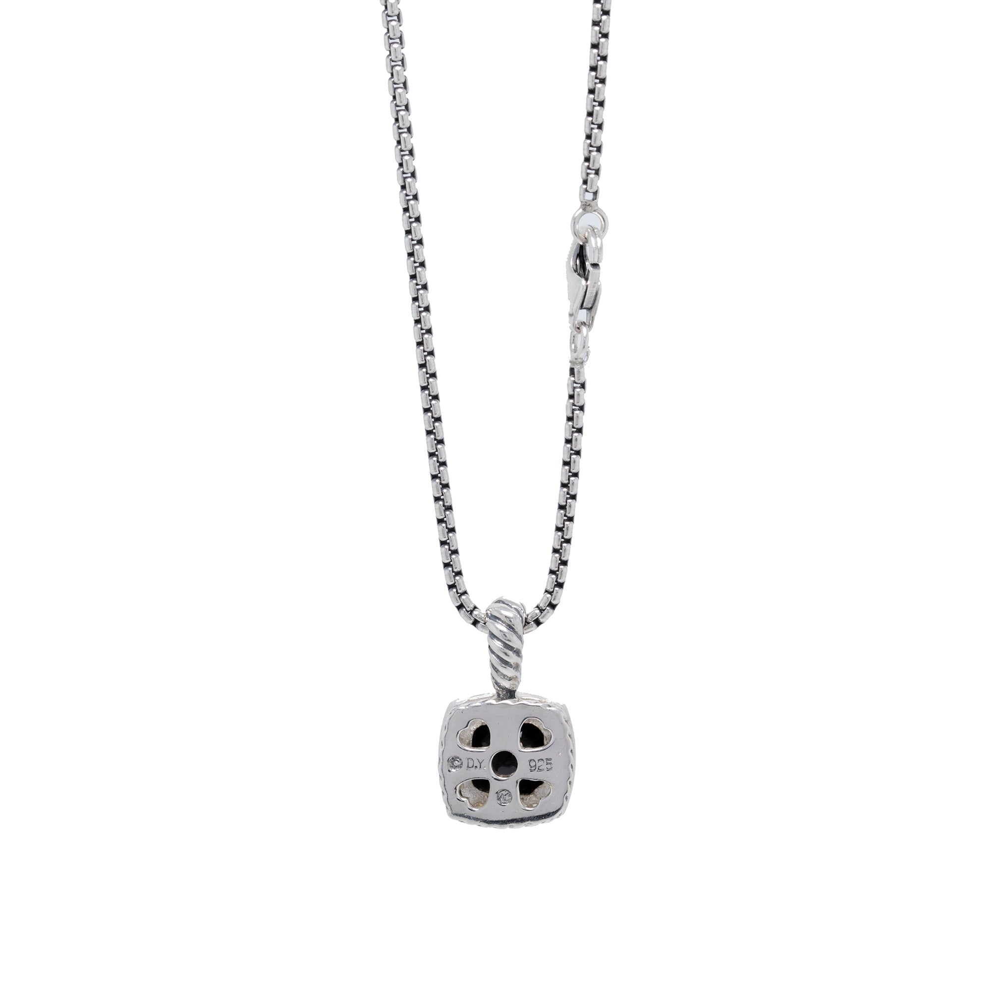 David Yurman Petite Albion Pendant with Black Onyx and Diamonds