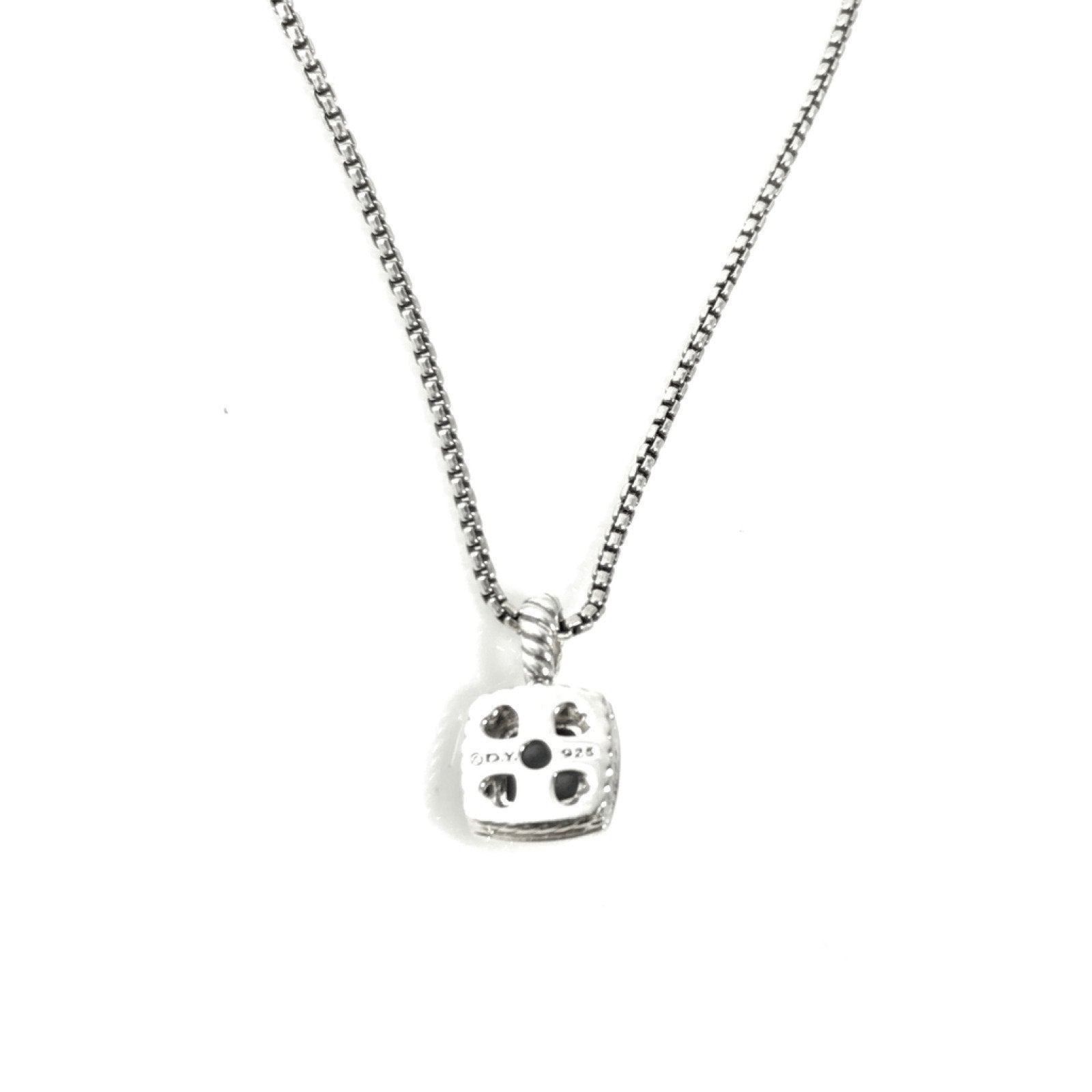 David Yurman Petite Albion Pendant with Black Orchid and Diamonds