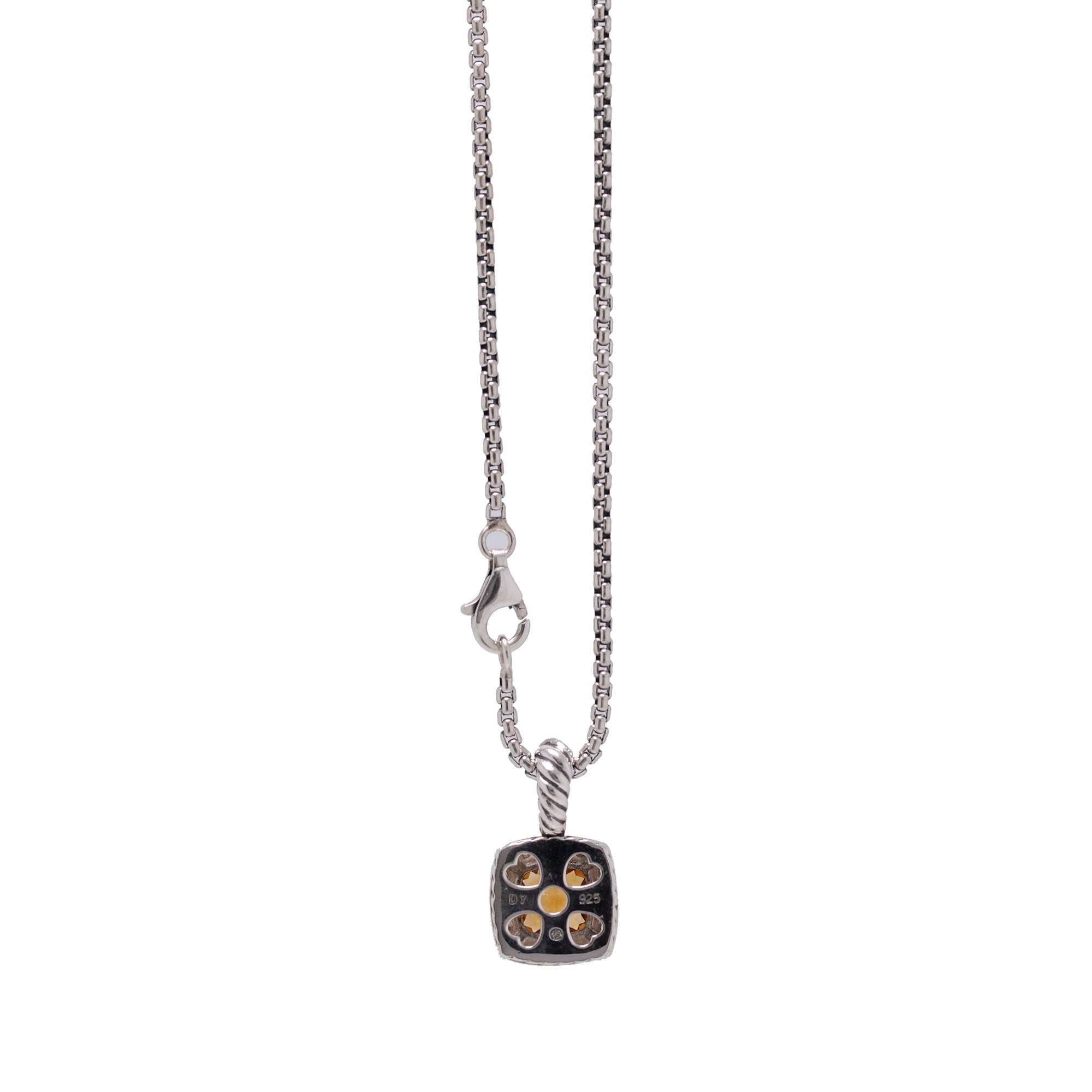 David Yurman Petite Albion Pendant with Citrine & Diamonds