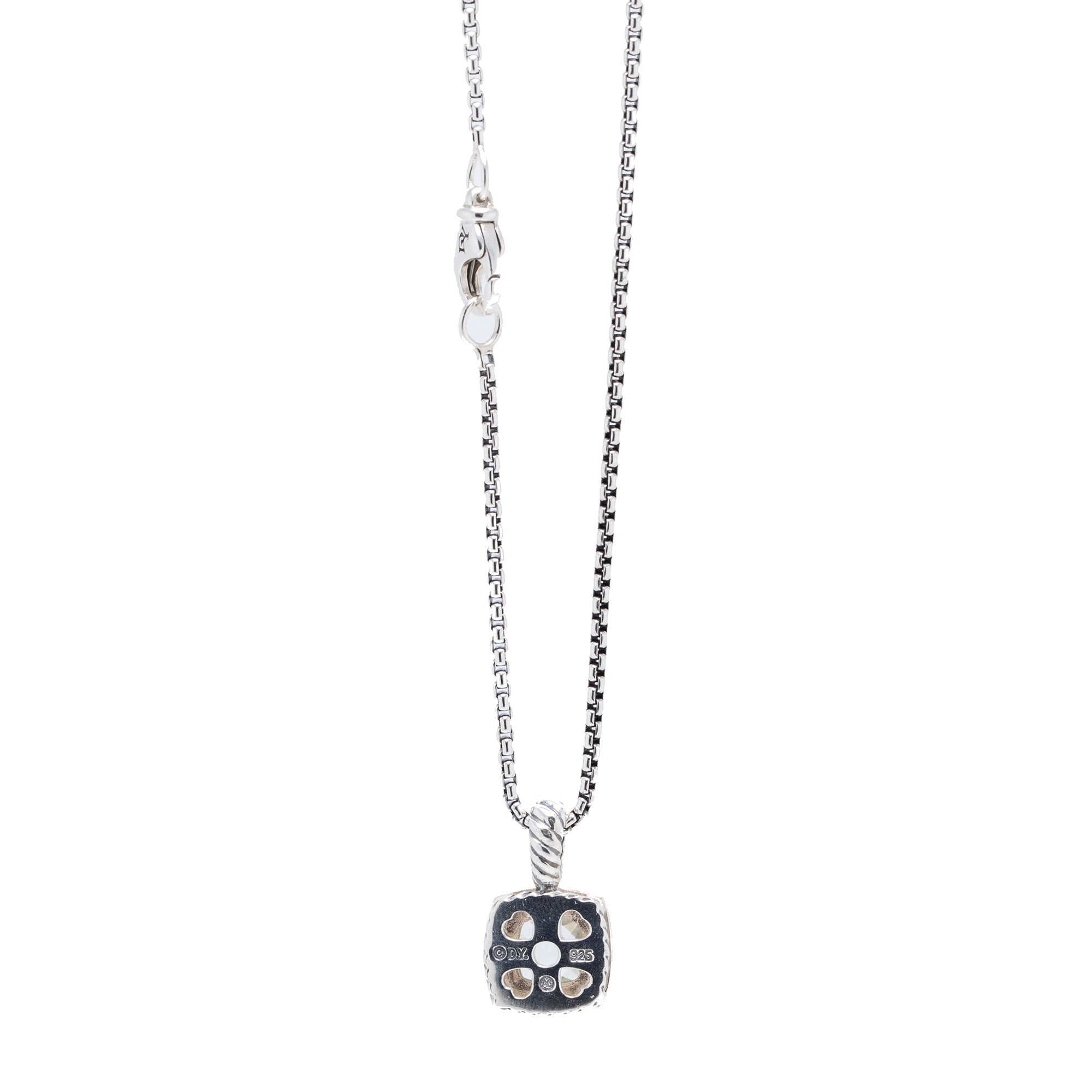 David Yurman Petite Albion Pendant with Prasiolite and Diamonds