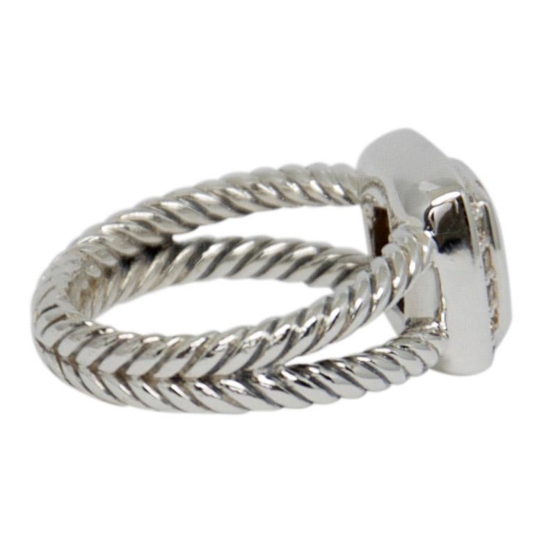 David Yurman Petite Albion Ring with Morganite and Diamonds