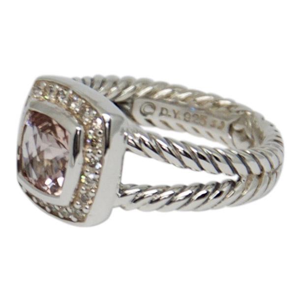 David Yurman Petite Albion Ring with Morganite and Diamonds