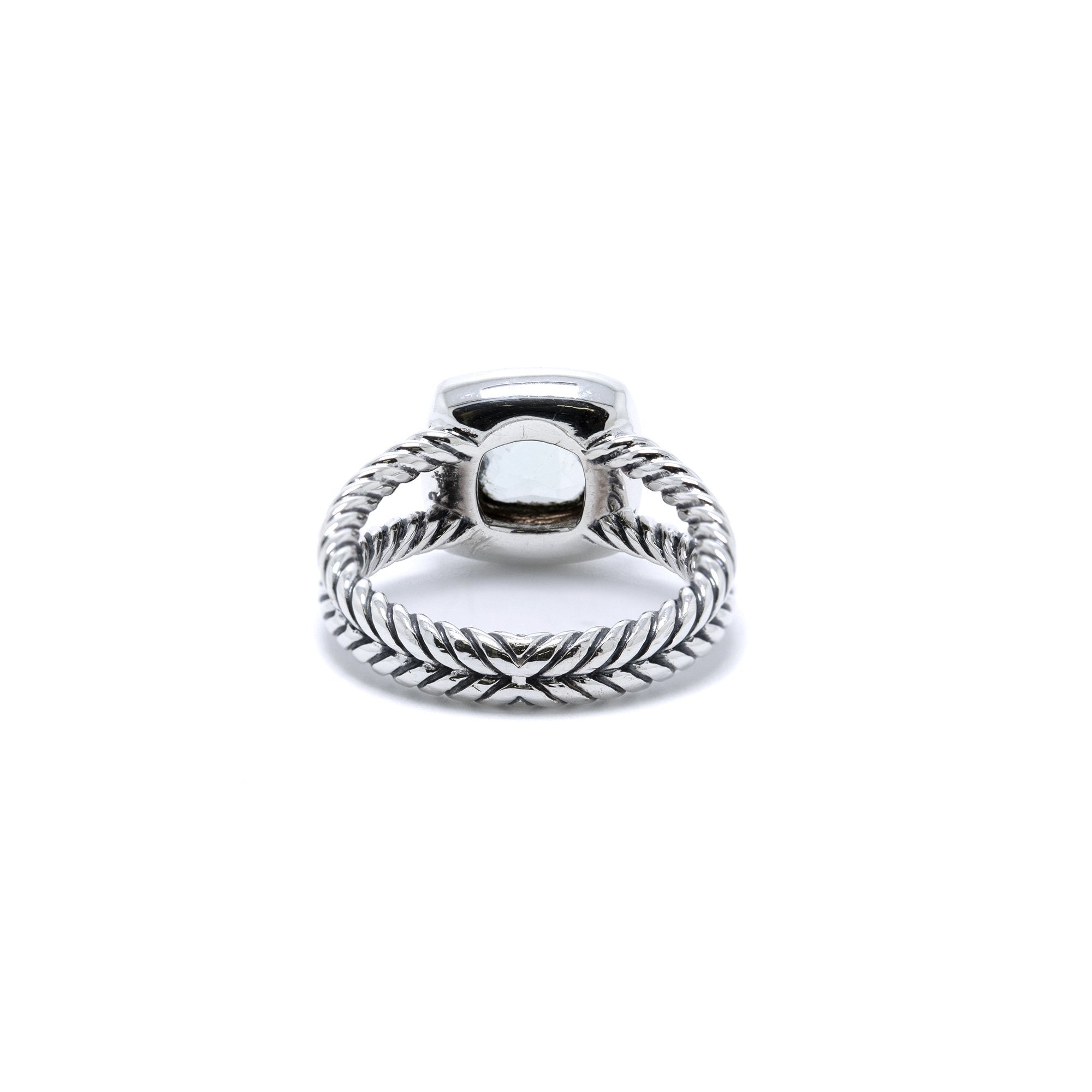 David Yurman Petite Albion Ring with Prasiolite and Diamonds