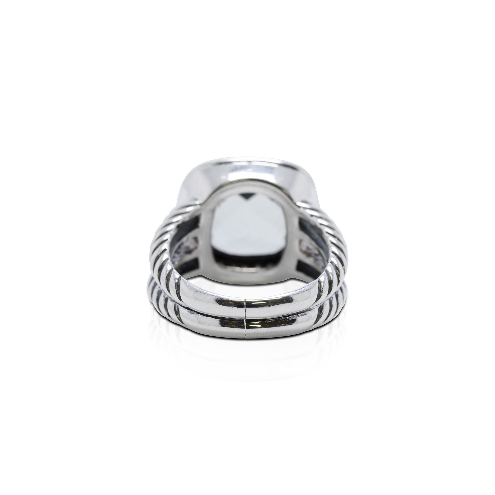 David Yurman Petite Albion Ring with Prasiolite and Diamonds