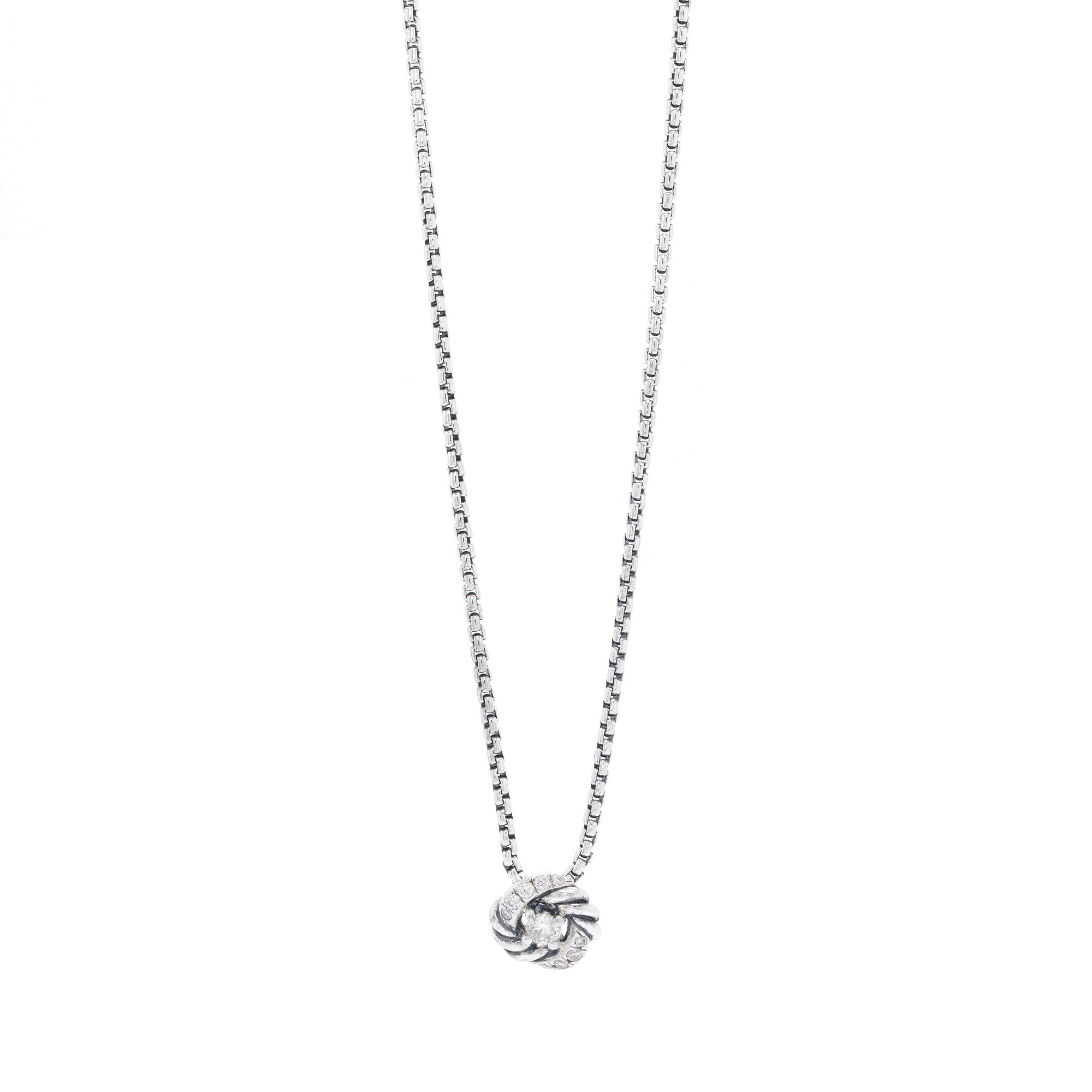 David Yurman Petite Infinity Pendant Necklace with Diamonds