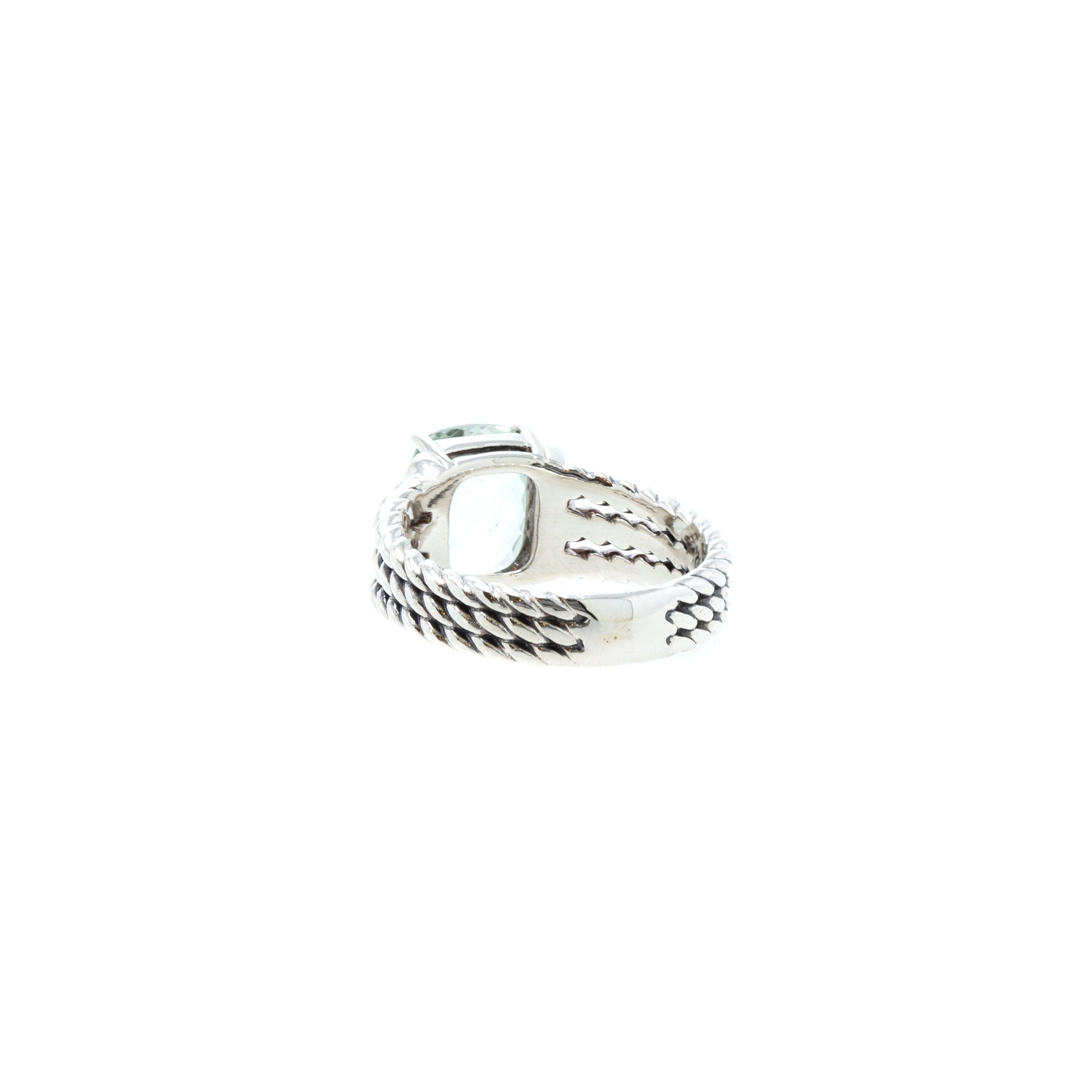 David Yurman Petite Wheaton Ring with Prasiolite & Diamonds