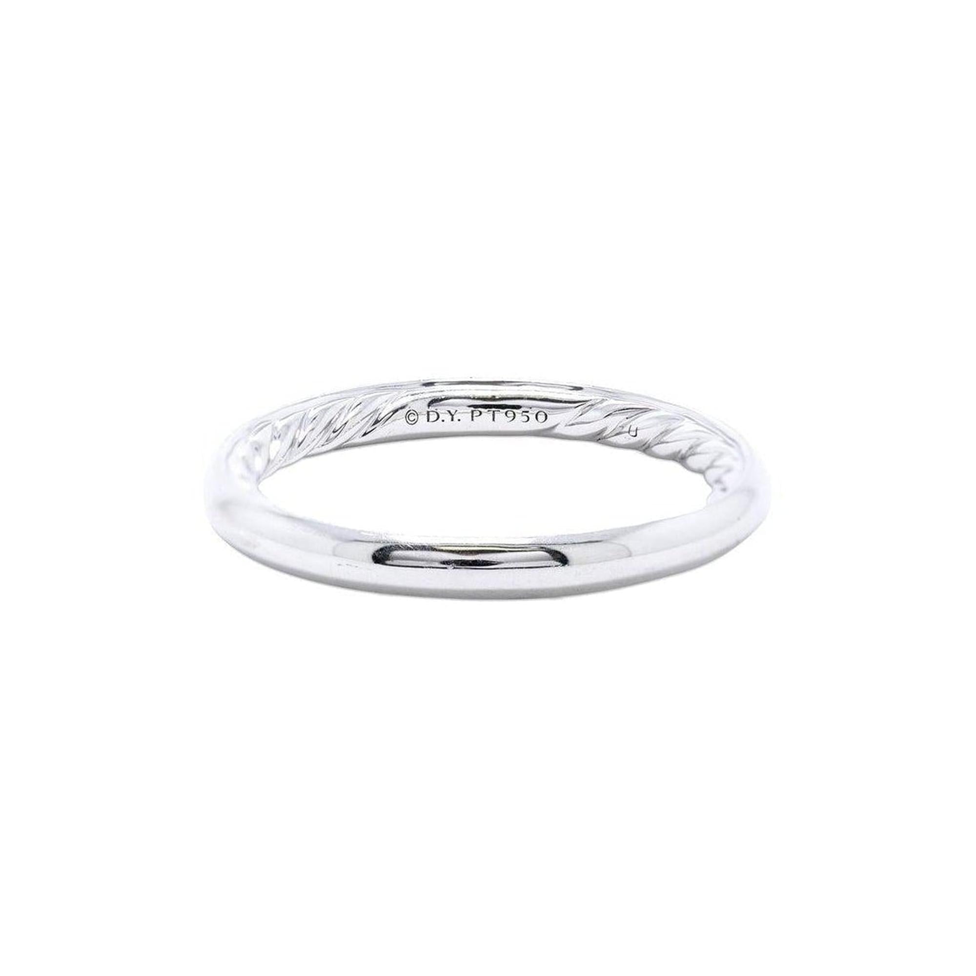 David Yurman Platinum DY Eden Smooth Wedding Band