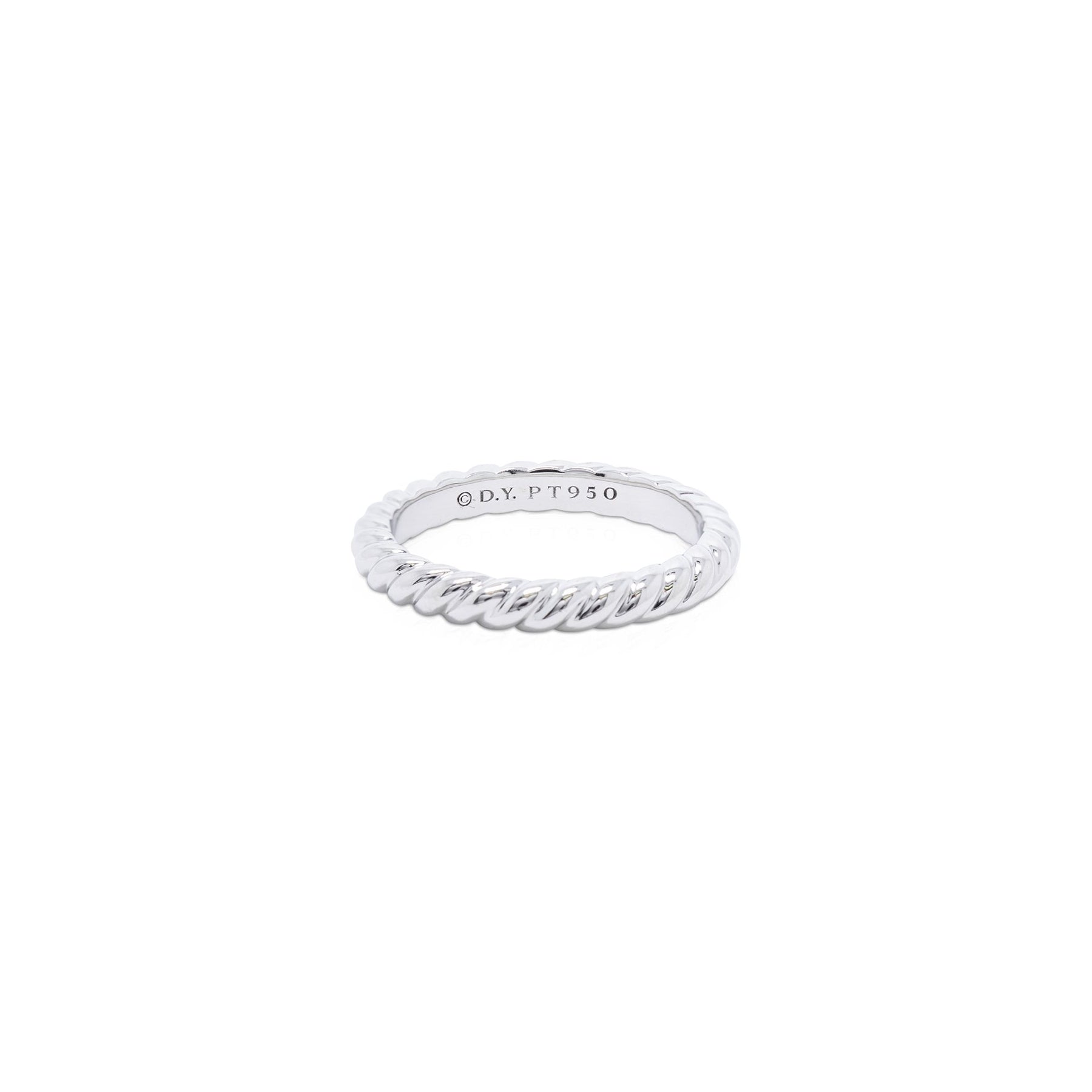 David Yurman Platinum Unity Cable Wedding Band Ring