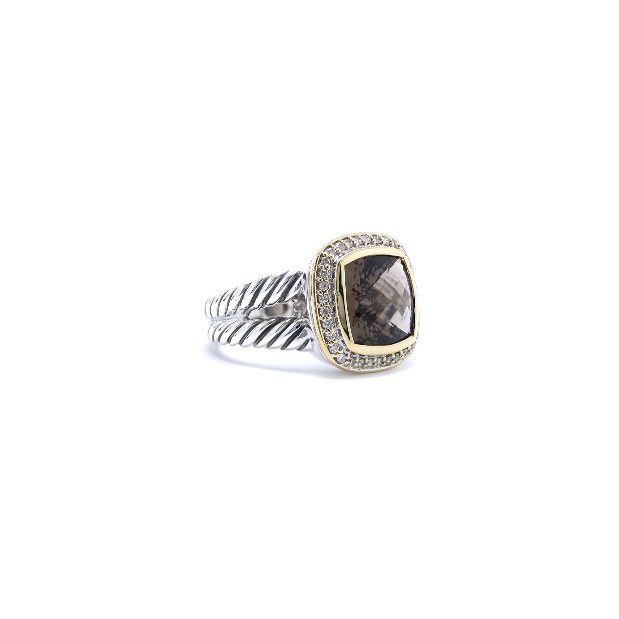 David Yurman Smoky Quartz & Diamond Albion Ring