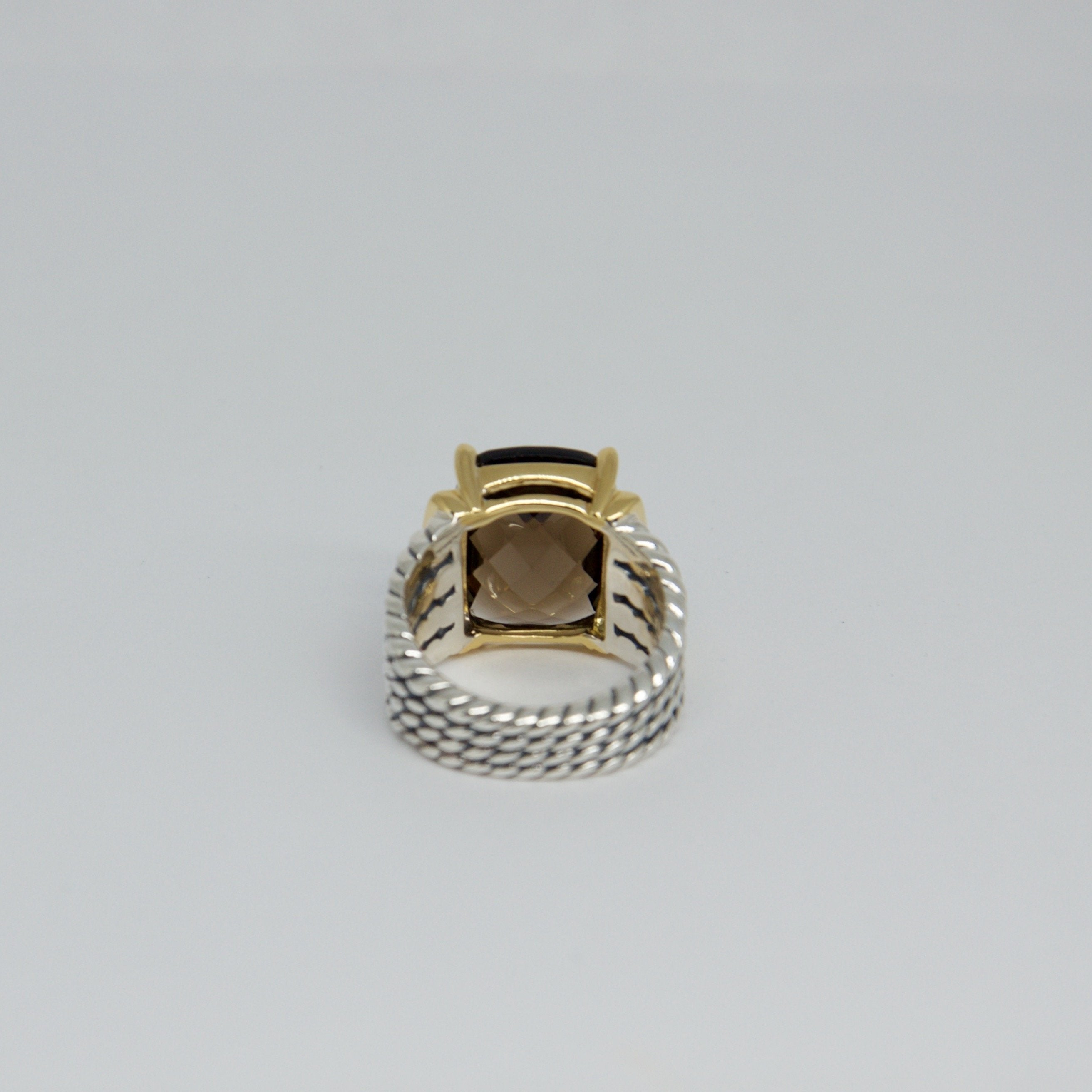 David Yurman Smoky Quartz and Diamond Wheaton Ring
