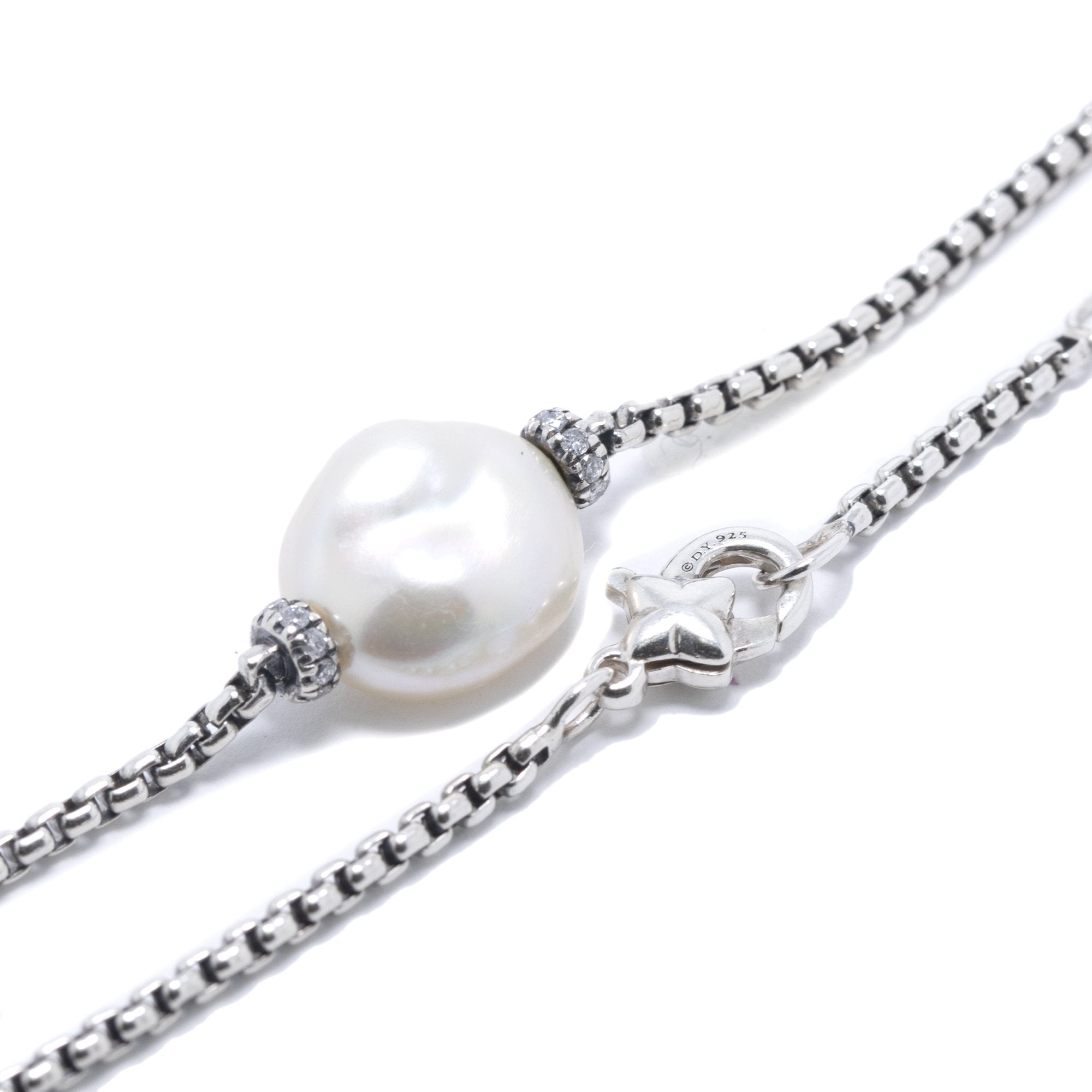 David Yurman Solari Station Bracelet with Pearl and Diamonds