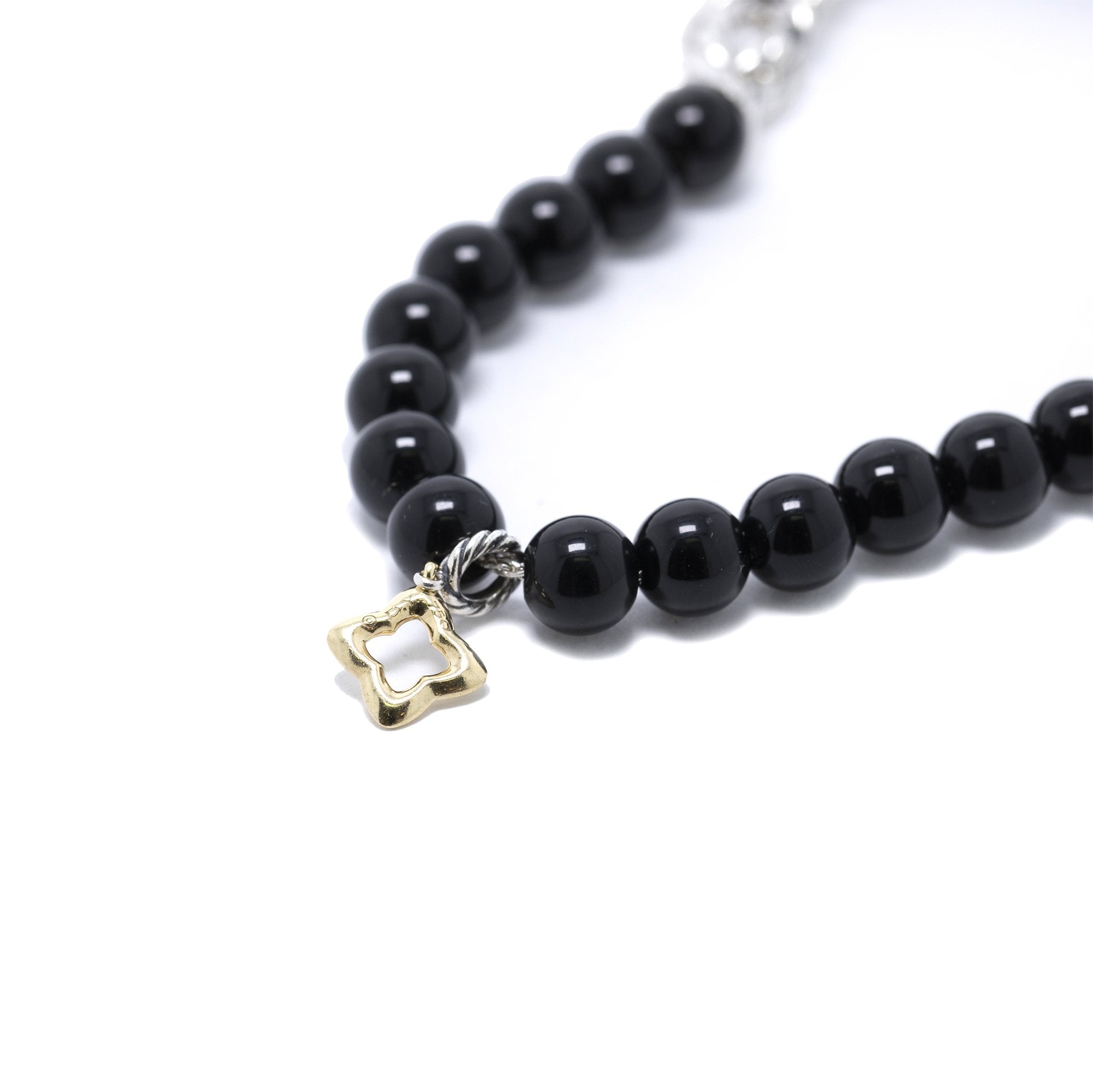 David Yurman Spiritual Bead Bracelet with Quadrefoil Charm