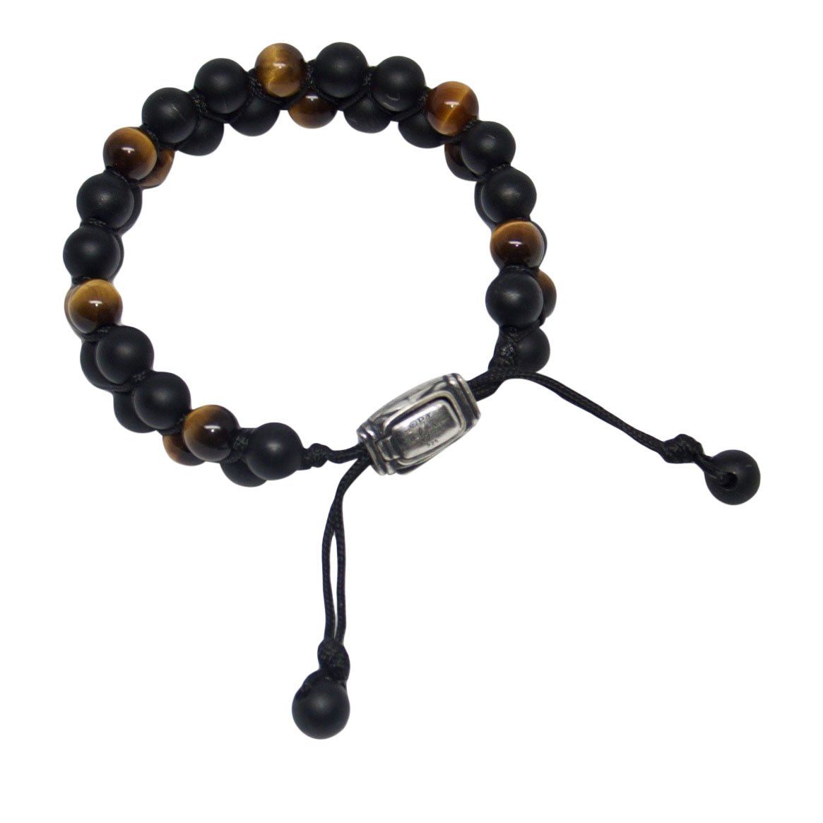 David Yurman Spiritual Bead Two-Row Bracelet with Black Onyx & Tiger's Eye