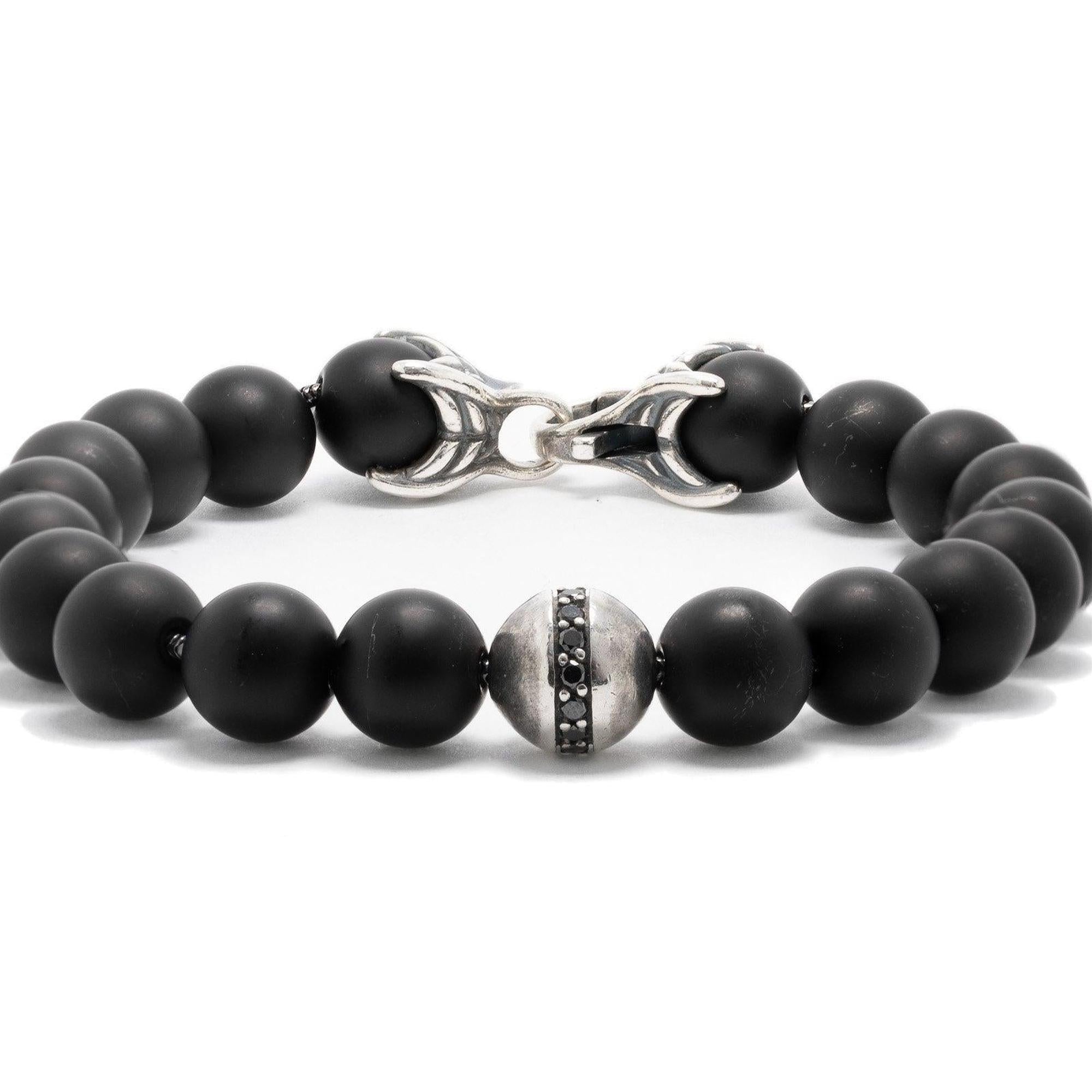 David Yurman Spiritual Beads Bracelet with Black Onyx & Black Diamonds