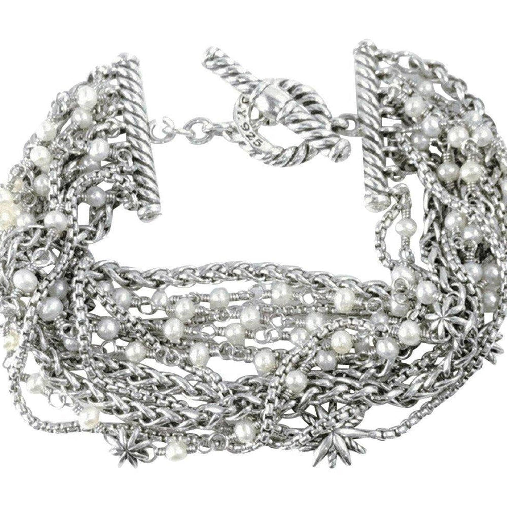 David Yurman Starburst Chain Bracelet with Pearls