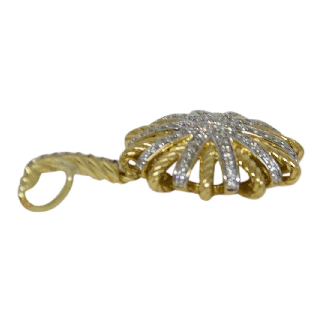 David Yurman Starburst Diamond Pendant Necklace