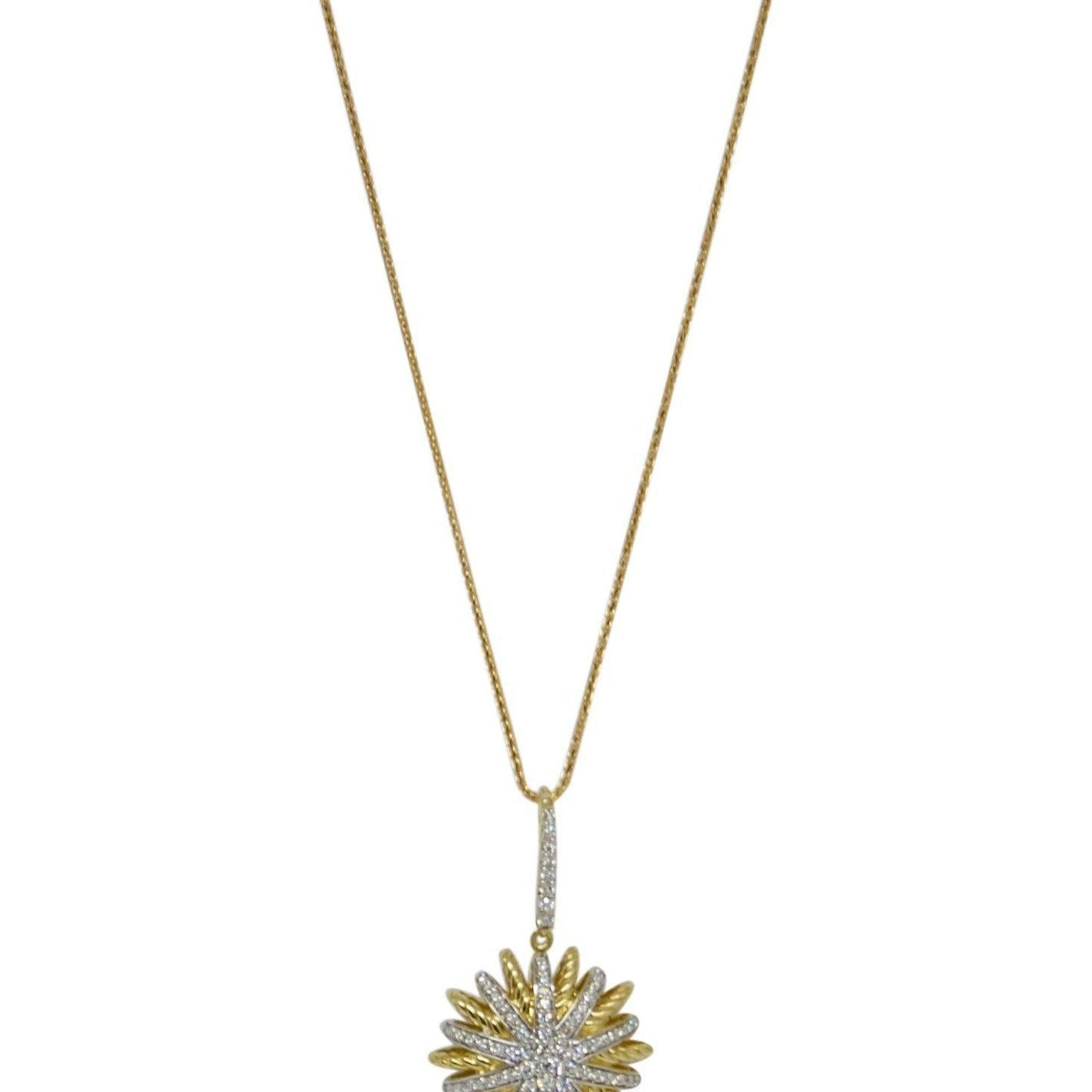 David Yurman Starburst Diamond Pendant Necklace