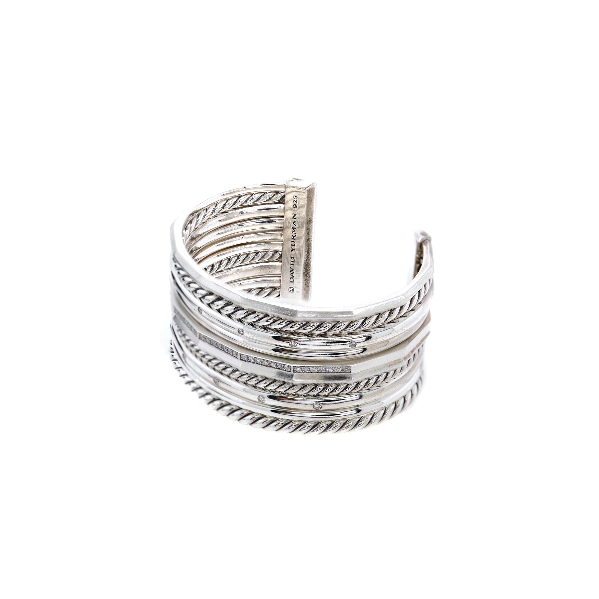 David Yurman Stax Cuff Bracelet with Pave Diamonds