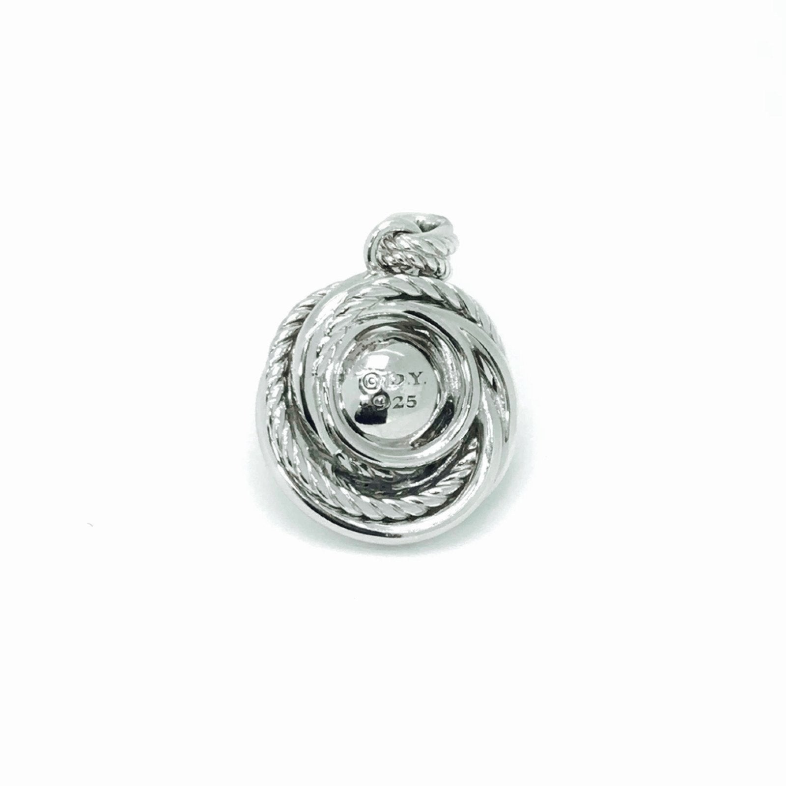 David Yurman Sterling Silver Crossover Diamond (0.27 TCW) and Cultured Pearl Pendant