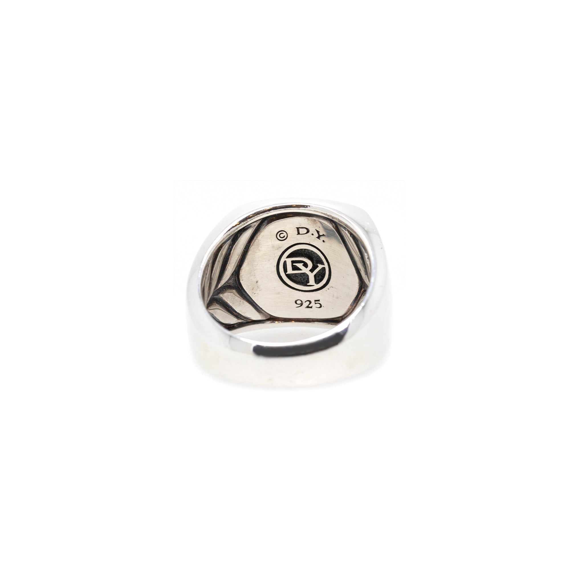 David Yurman Streamline Signet Ring with Colour Change Garnets