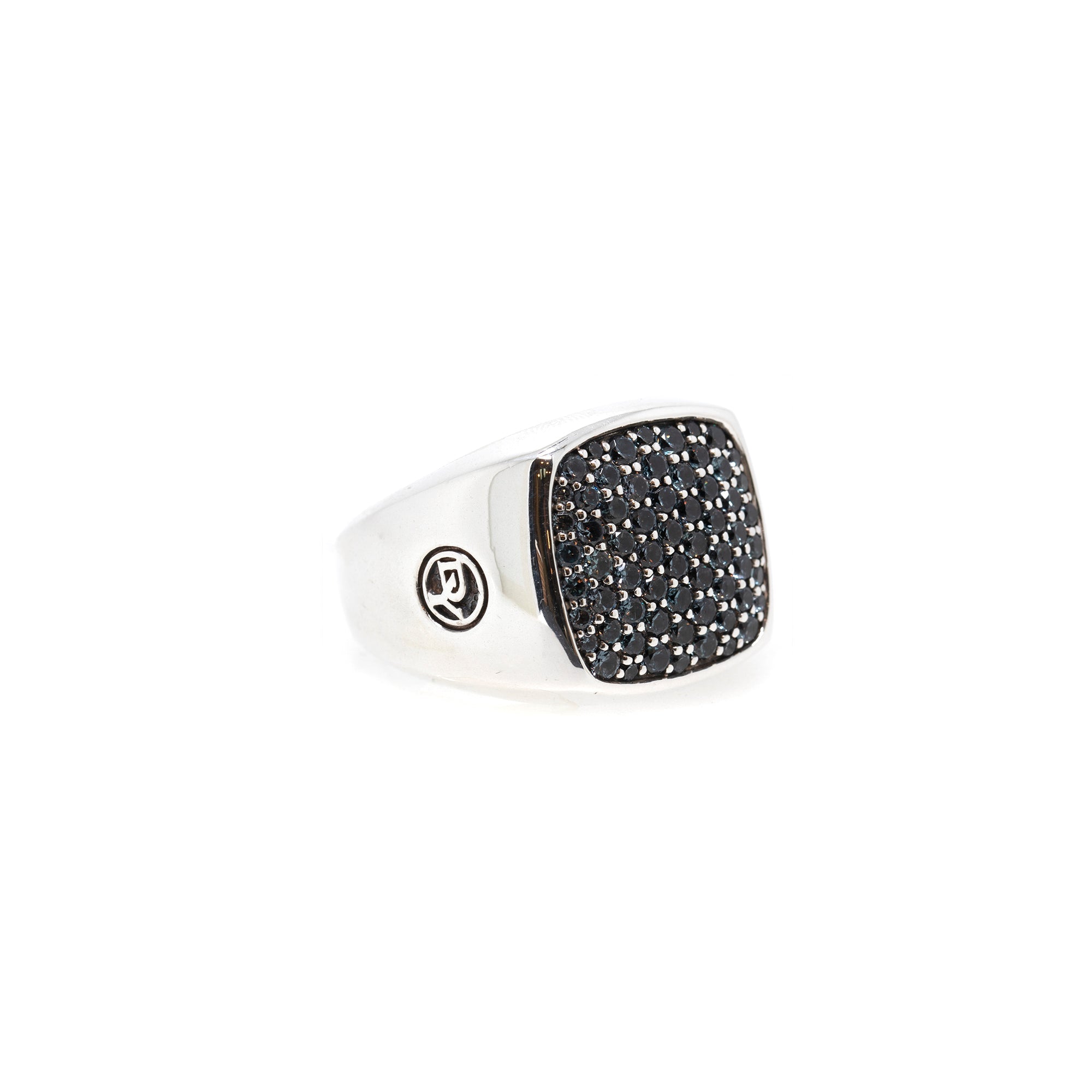 David Yurman Streamline Signet Ring with Colour Change Garnets