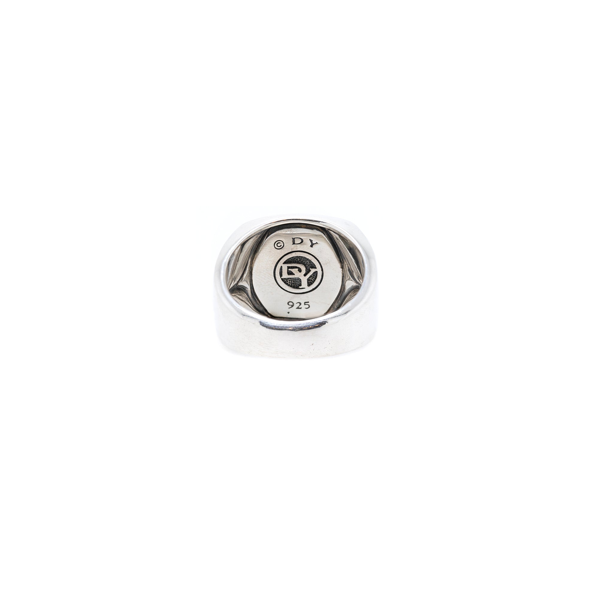 David Yurman Streamline Signet Ring with Pave Black Diamonds