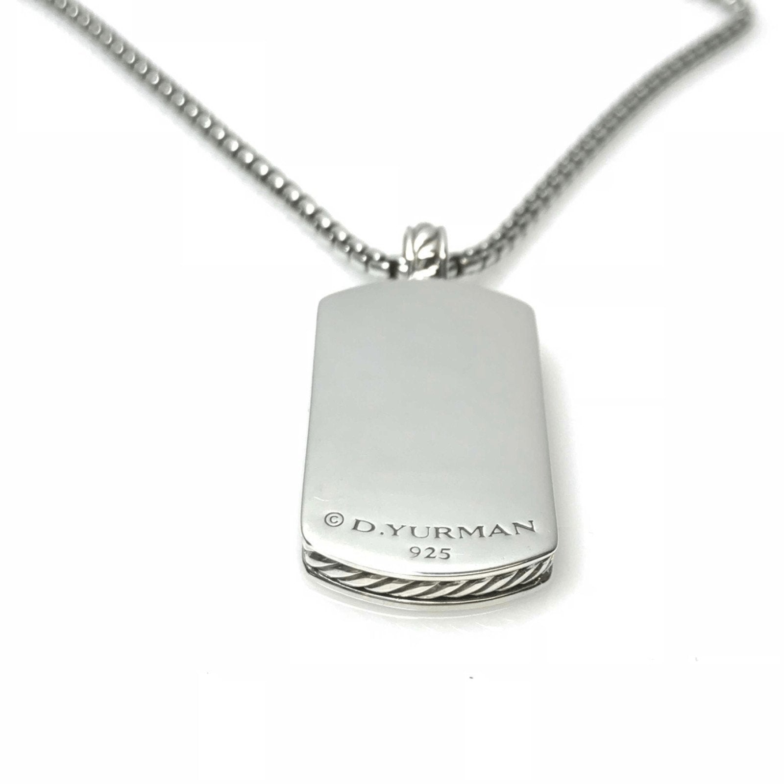 David Yurman Tag Pendant Necklace