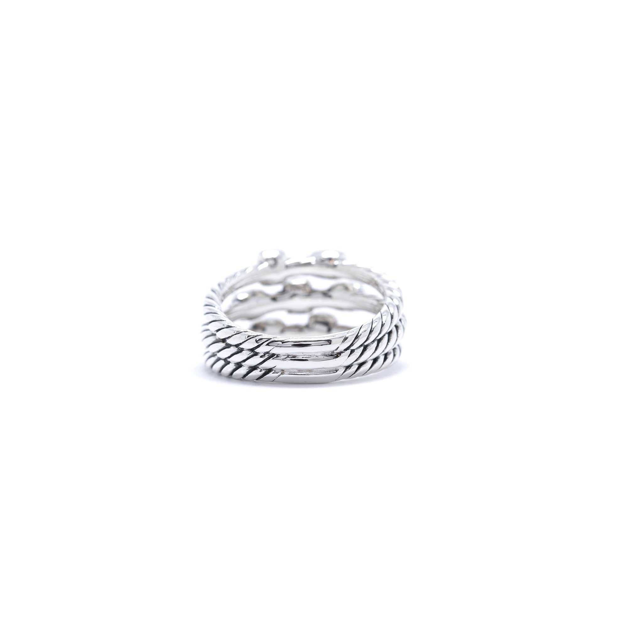 David Yurman Three-Row Confetti Ring with Diamonds