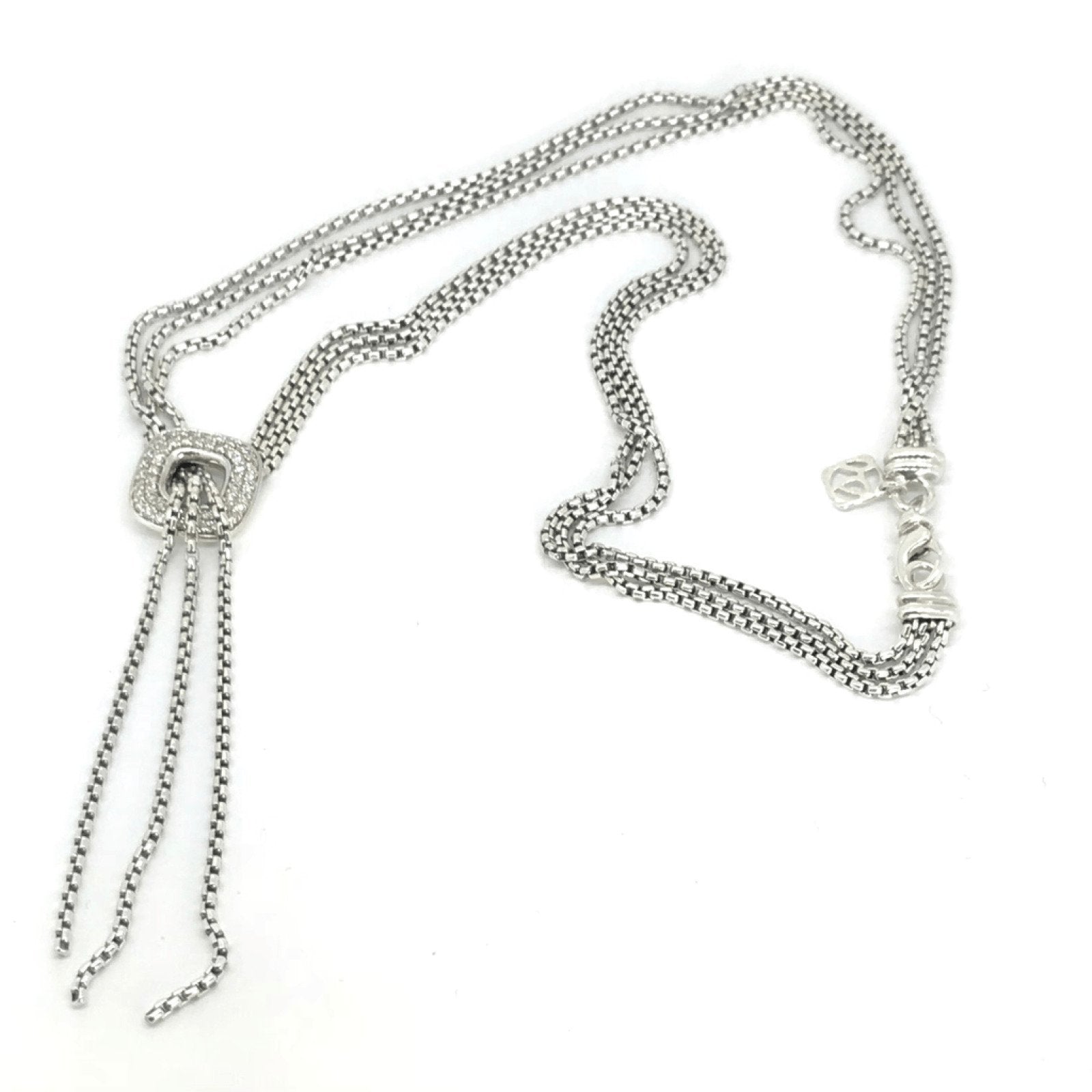 David Yurman Triple Strand Lariate Necklace