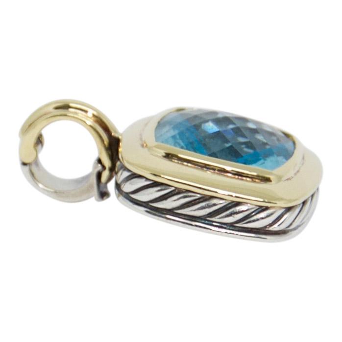 David Yurman Two-Tone Blue Topaz Albion Pendant