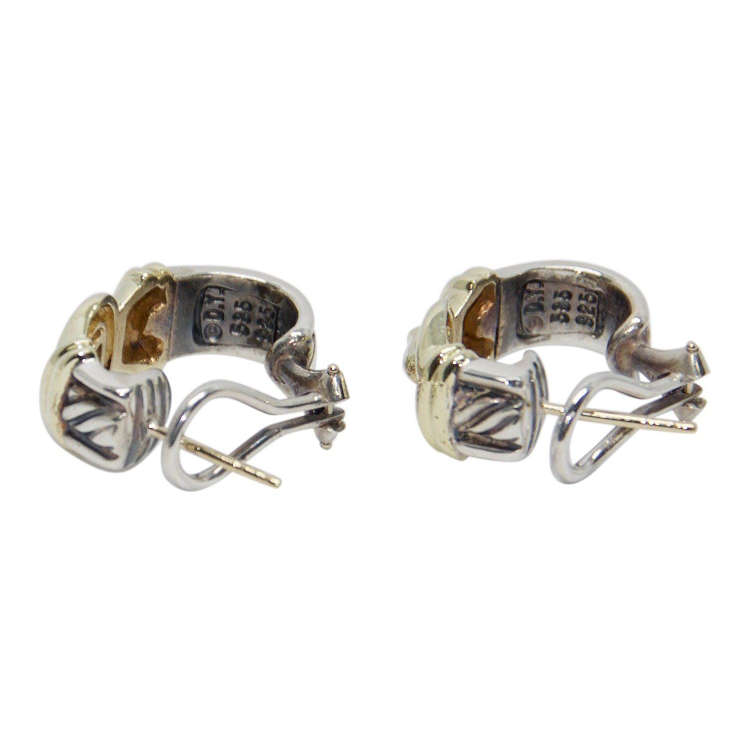 David Yurman Two-Tone Buckle Earrings