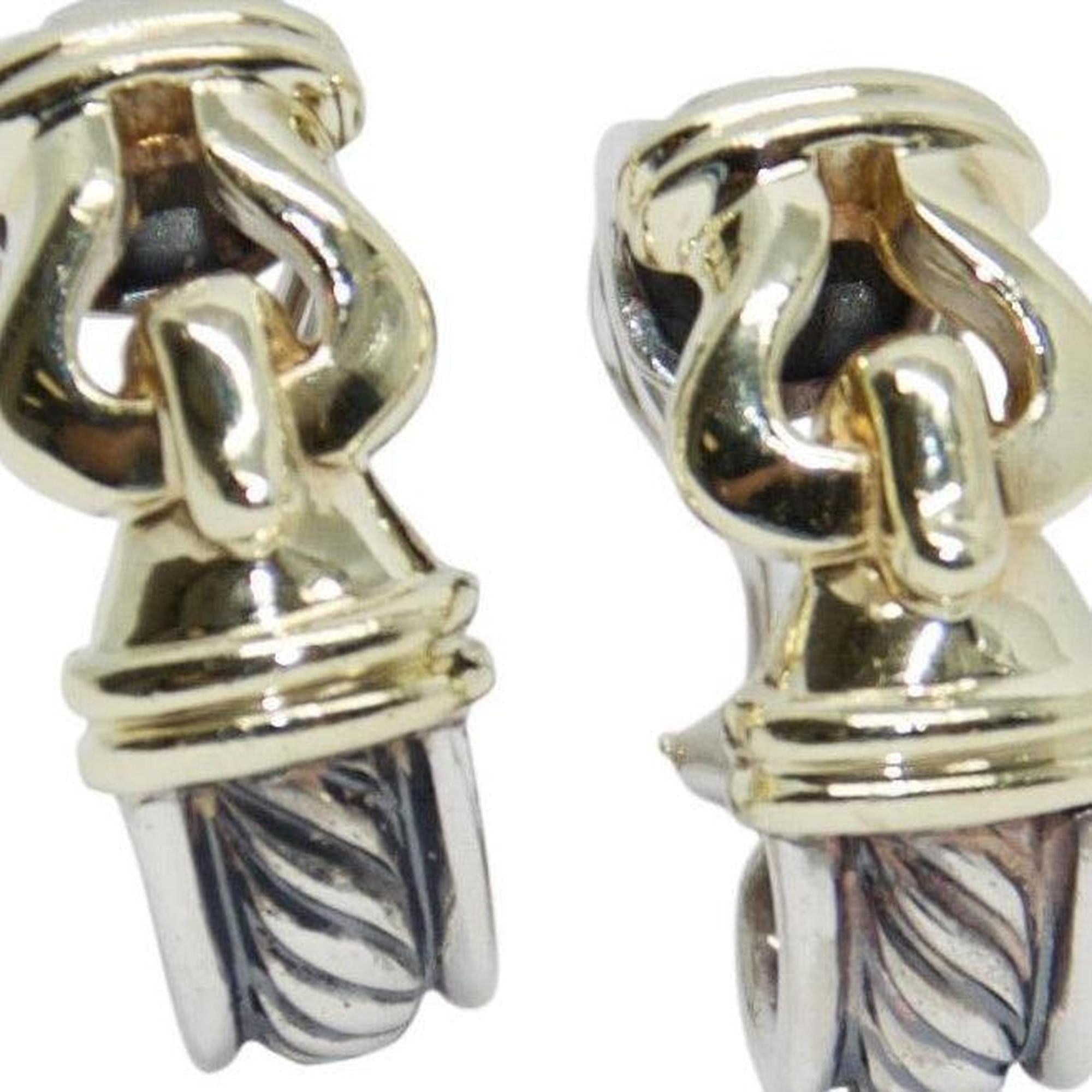 David Yurman Two-Tone Buckle Earrings