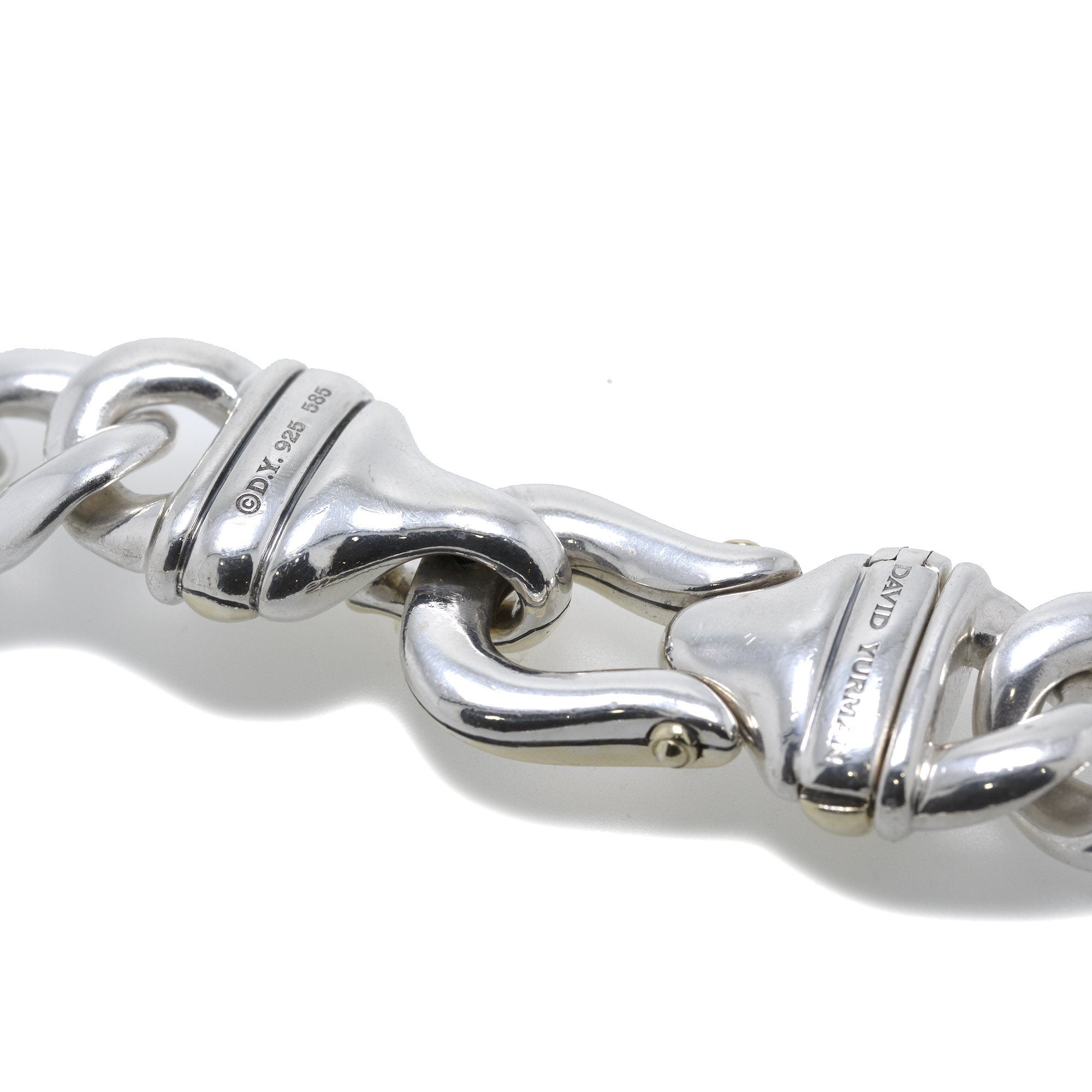 David Yurman Two-Tone Cable Buckle Chain Necklace