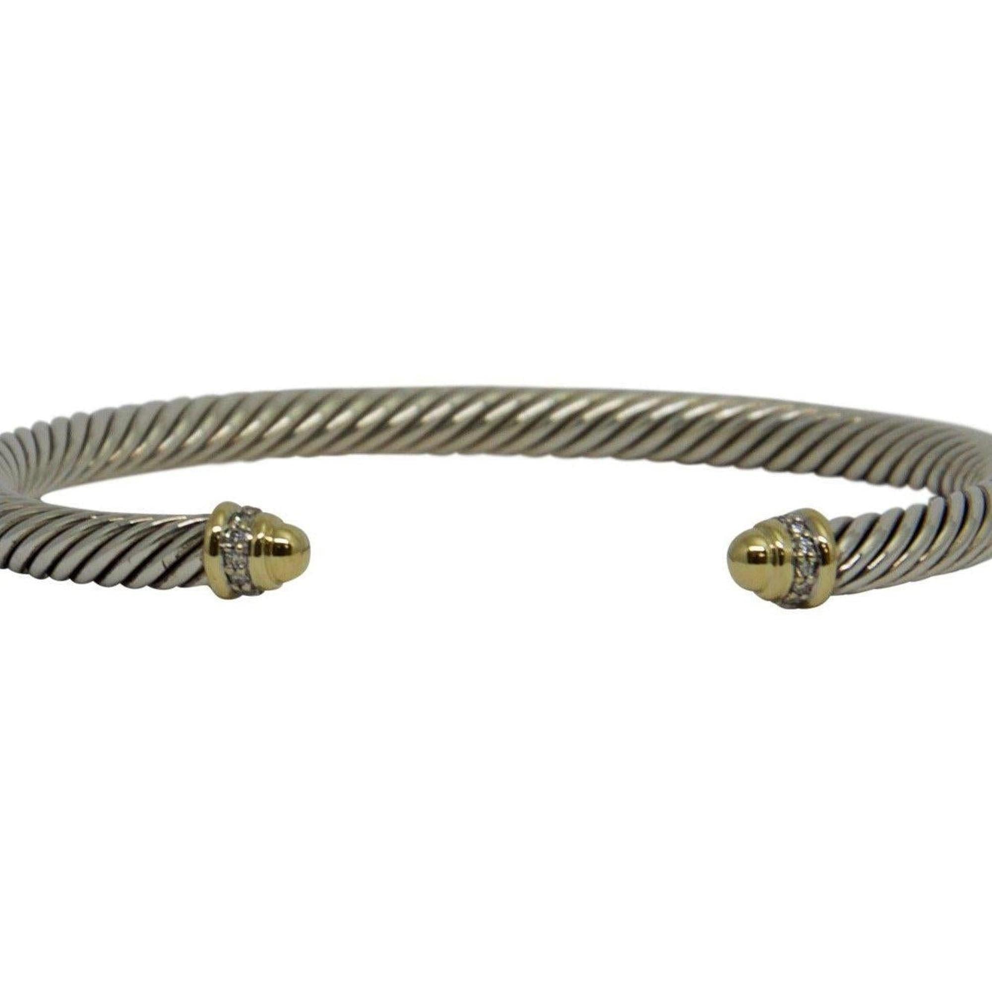 David Yurman Two-Tone Cable Classics Bracelet with Diamonds