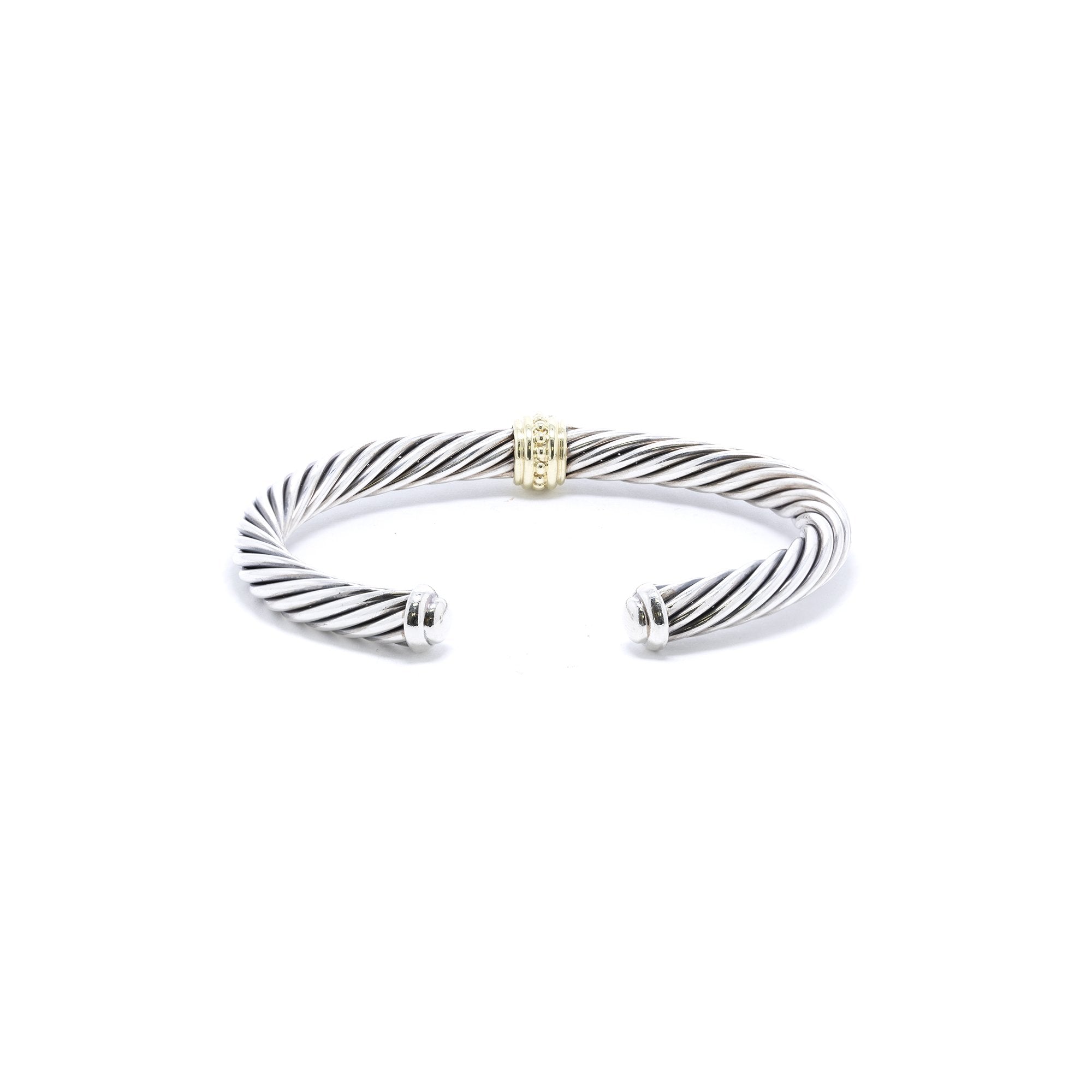 David Yurman Two-Tone Cable Classics Center Station Bracelet