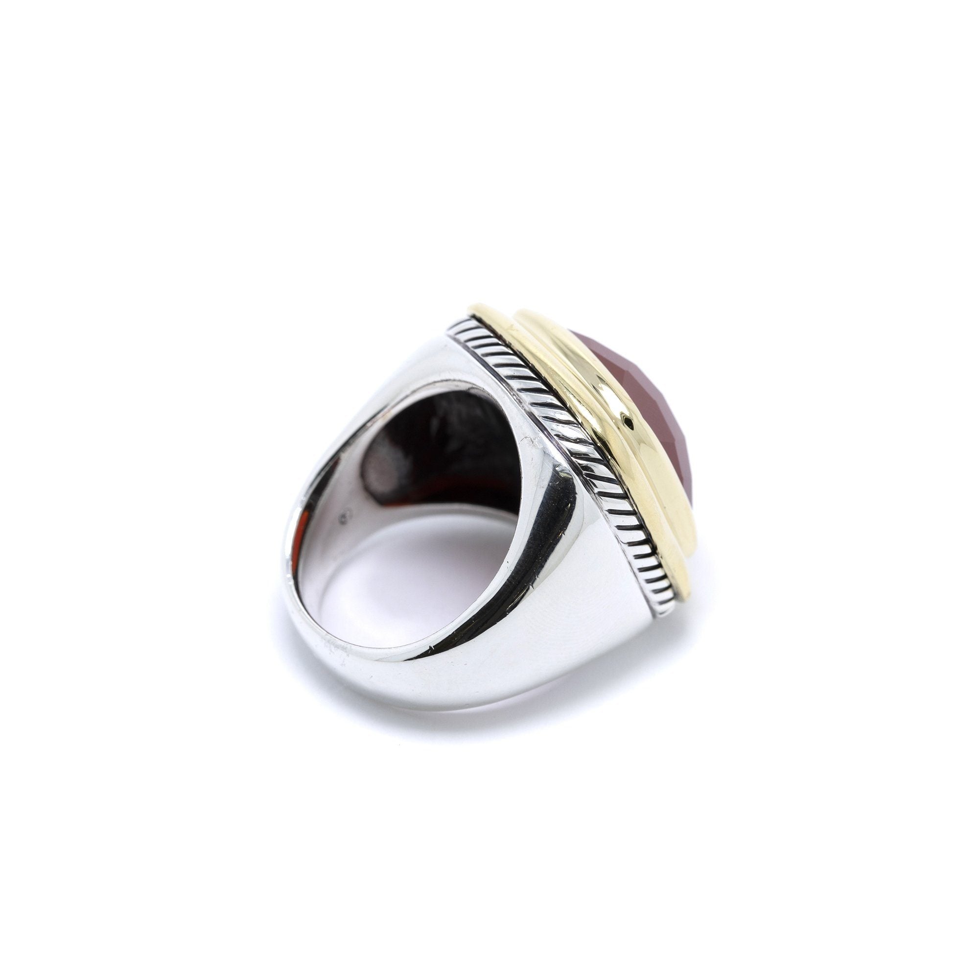 David Yurman Two-Tone Carnelian Albion Ring