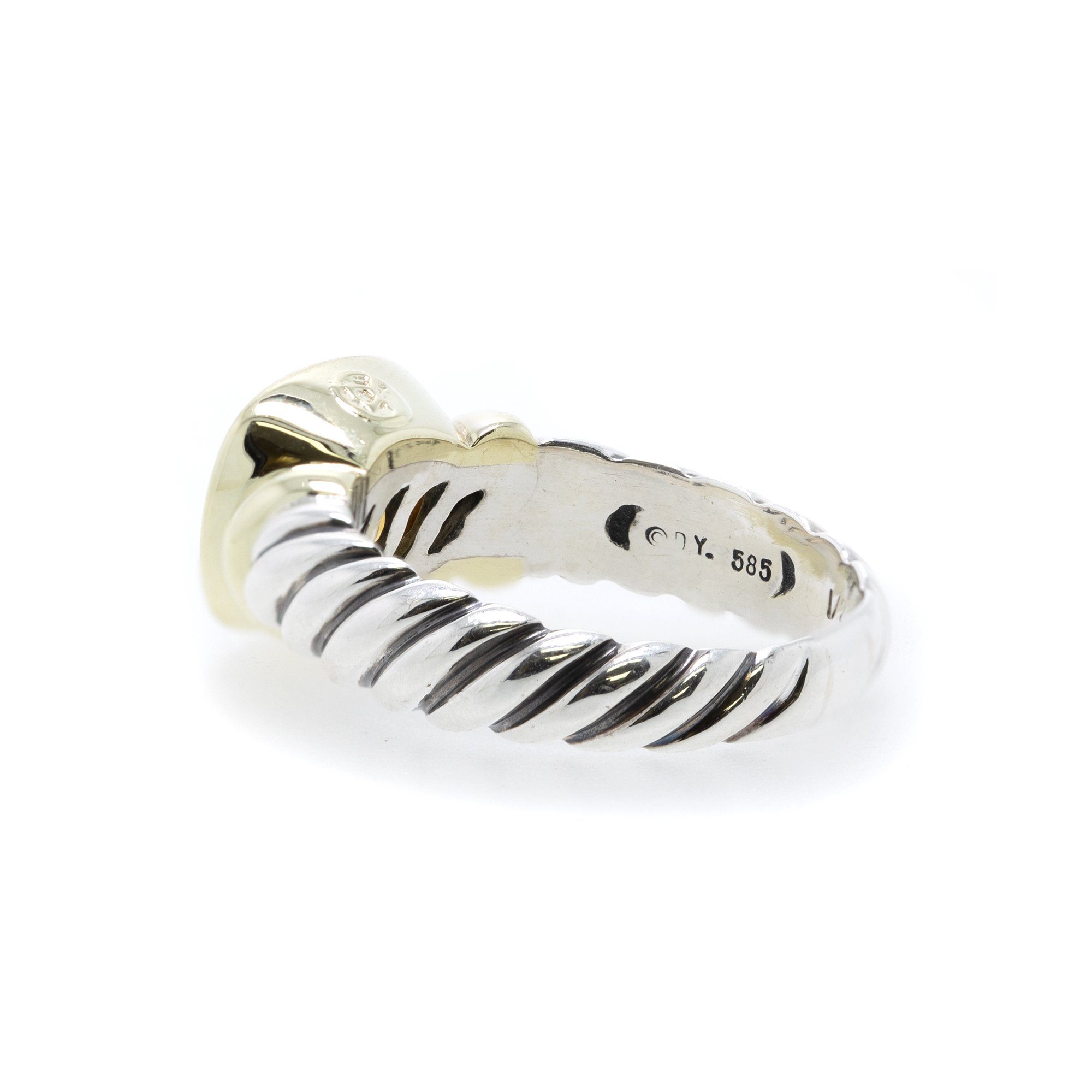 David Yurman Two-Tone Citrine Noblesse Cocktail Ring