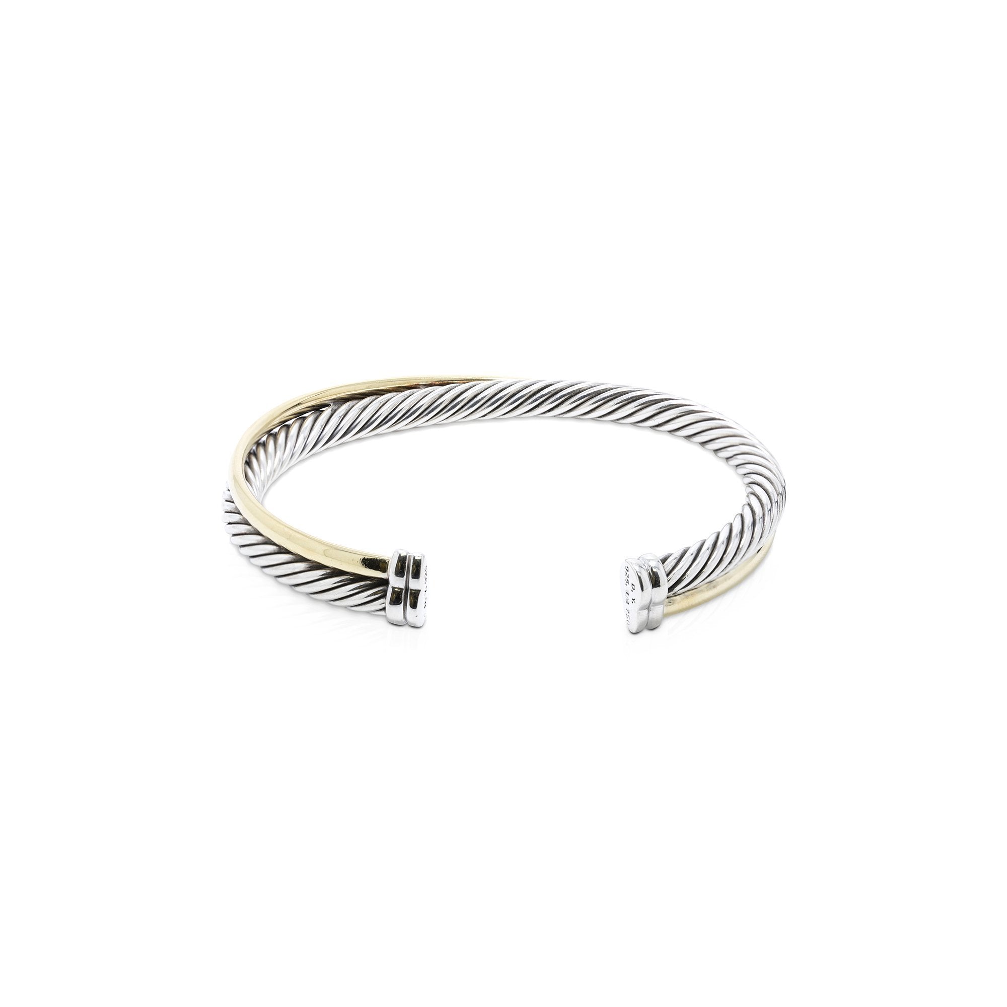 David Yurman Two-Tone Crossover Cuff Bracelet