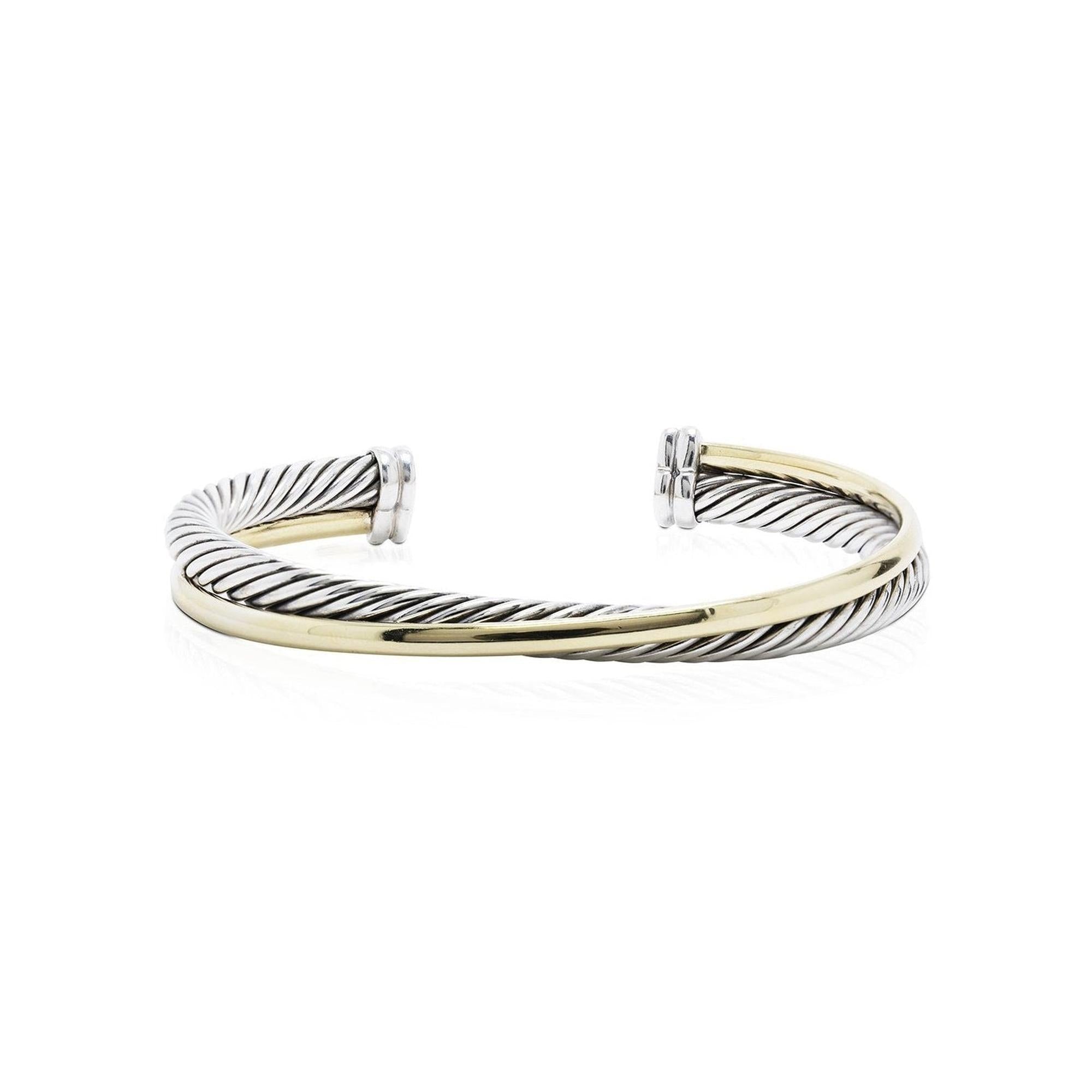 David Yurman Two-Tone Crossover Cuff Bracelet