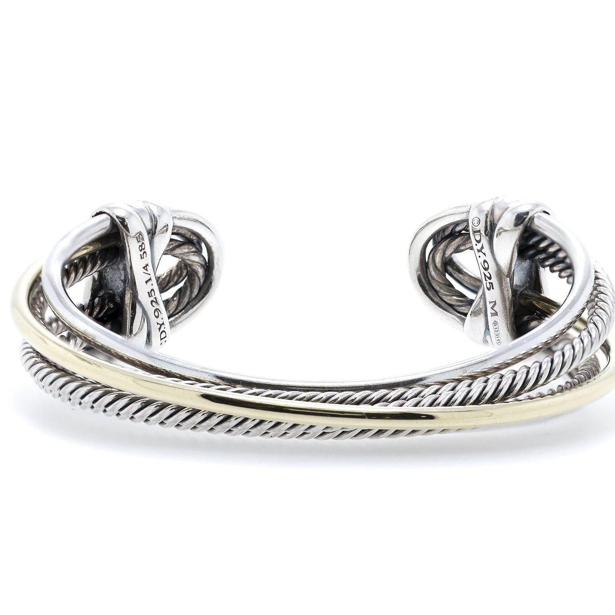 David Yurman Two-Tone Crossover Cuff Bracelet