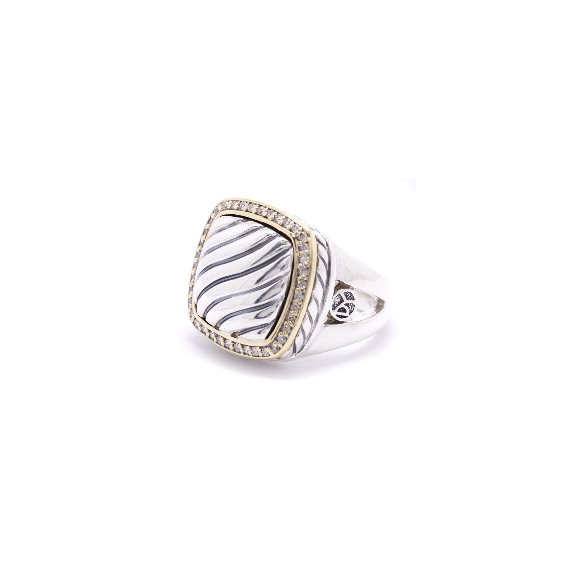 David Yurman Two-Tone Diamond Albion Sculpted Ring