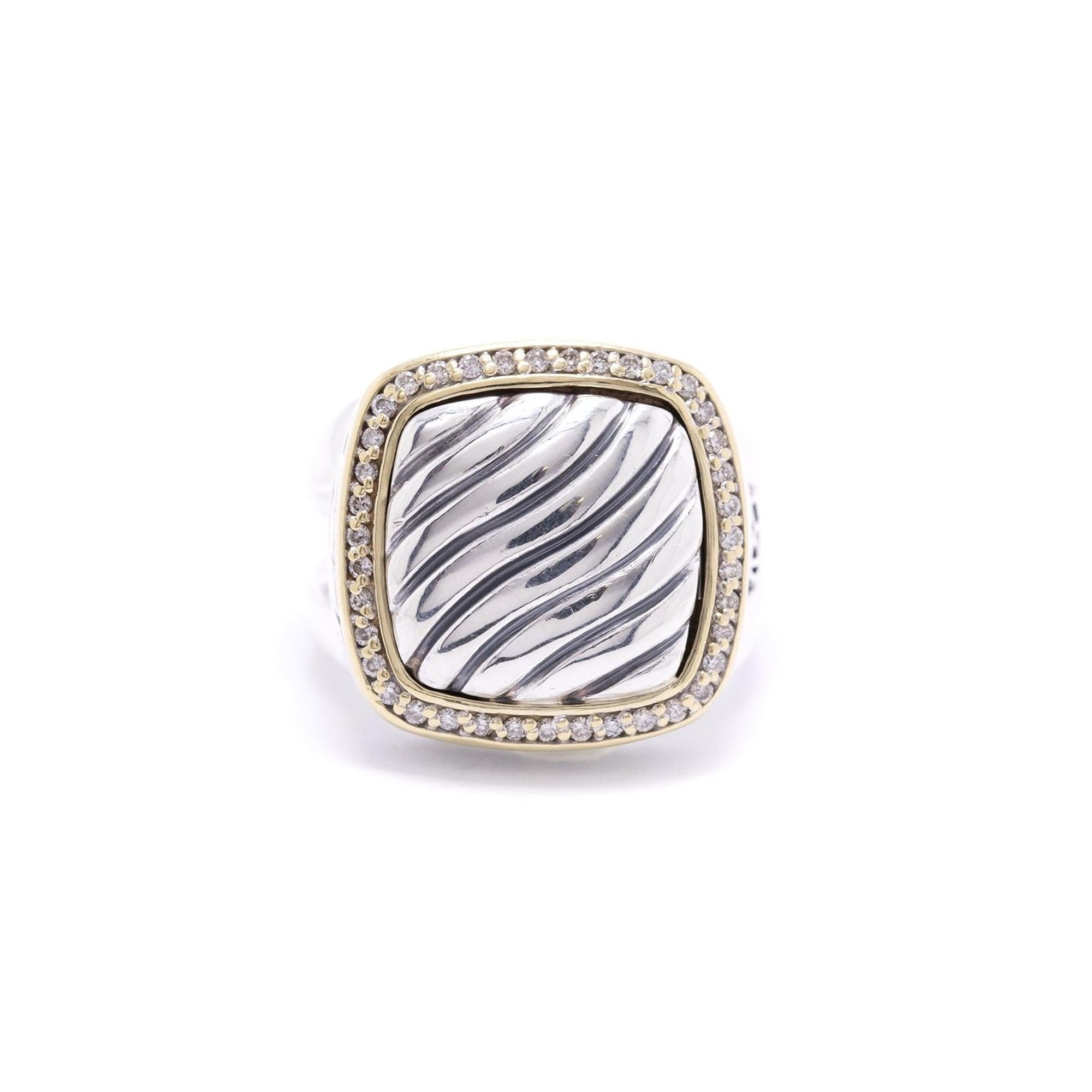 David Yurman Two-Tone Diamond Albion Sculpted Ring